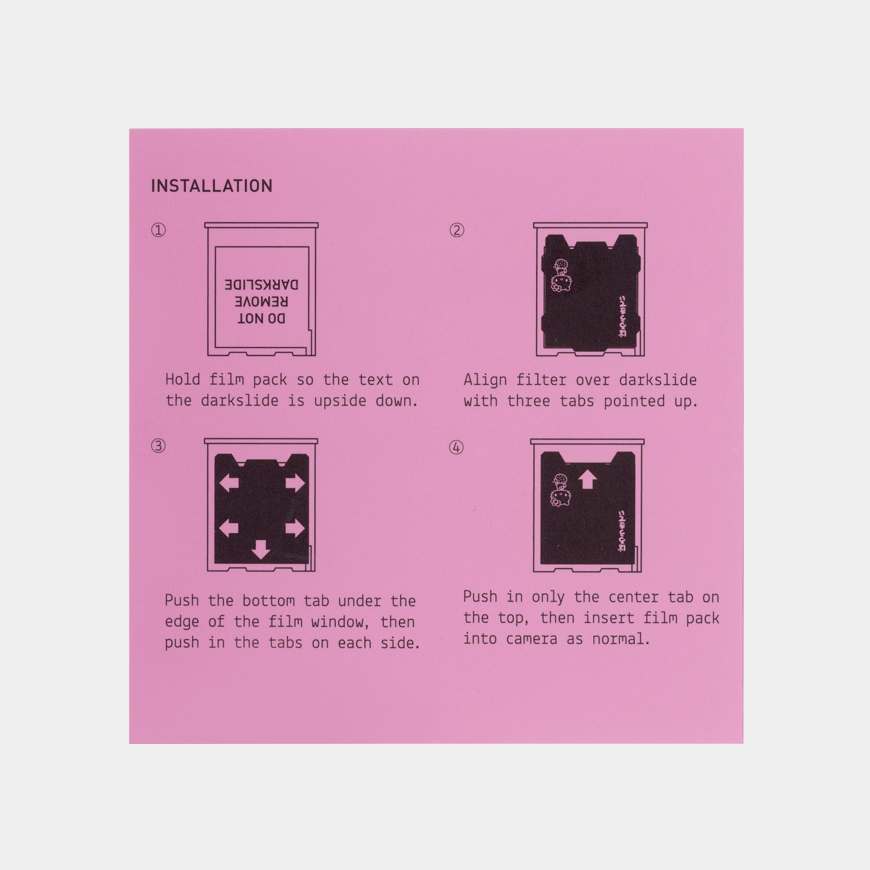 Hello Kitty Strawberry Milk Photo Filters for Instant Film Cameras (4-Pack) Sale Geniue Stockist