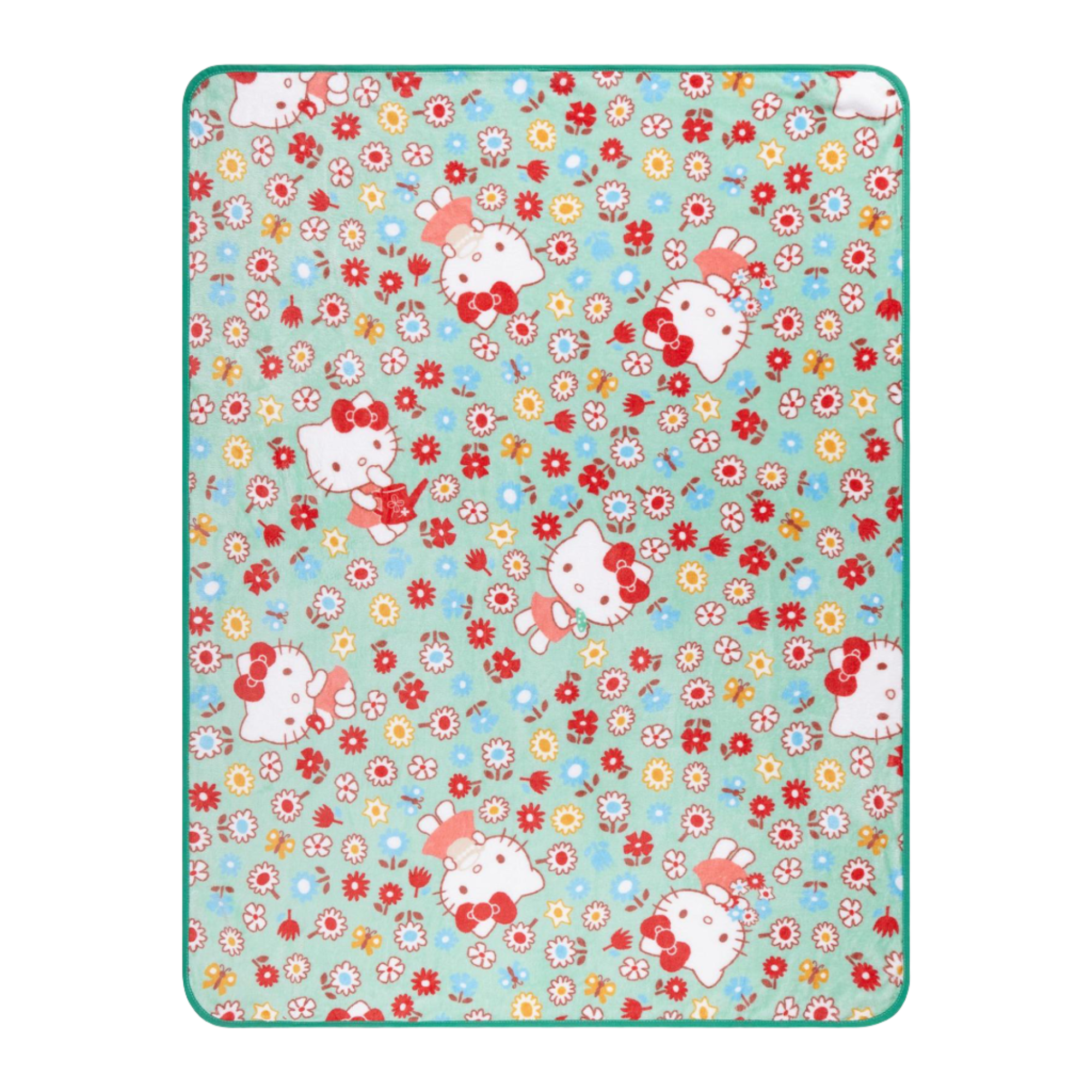 Hello Kitty Flower Fields Throw Blanket Free Shipping Hot Sale