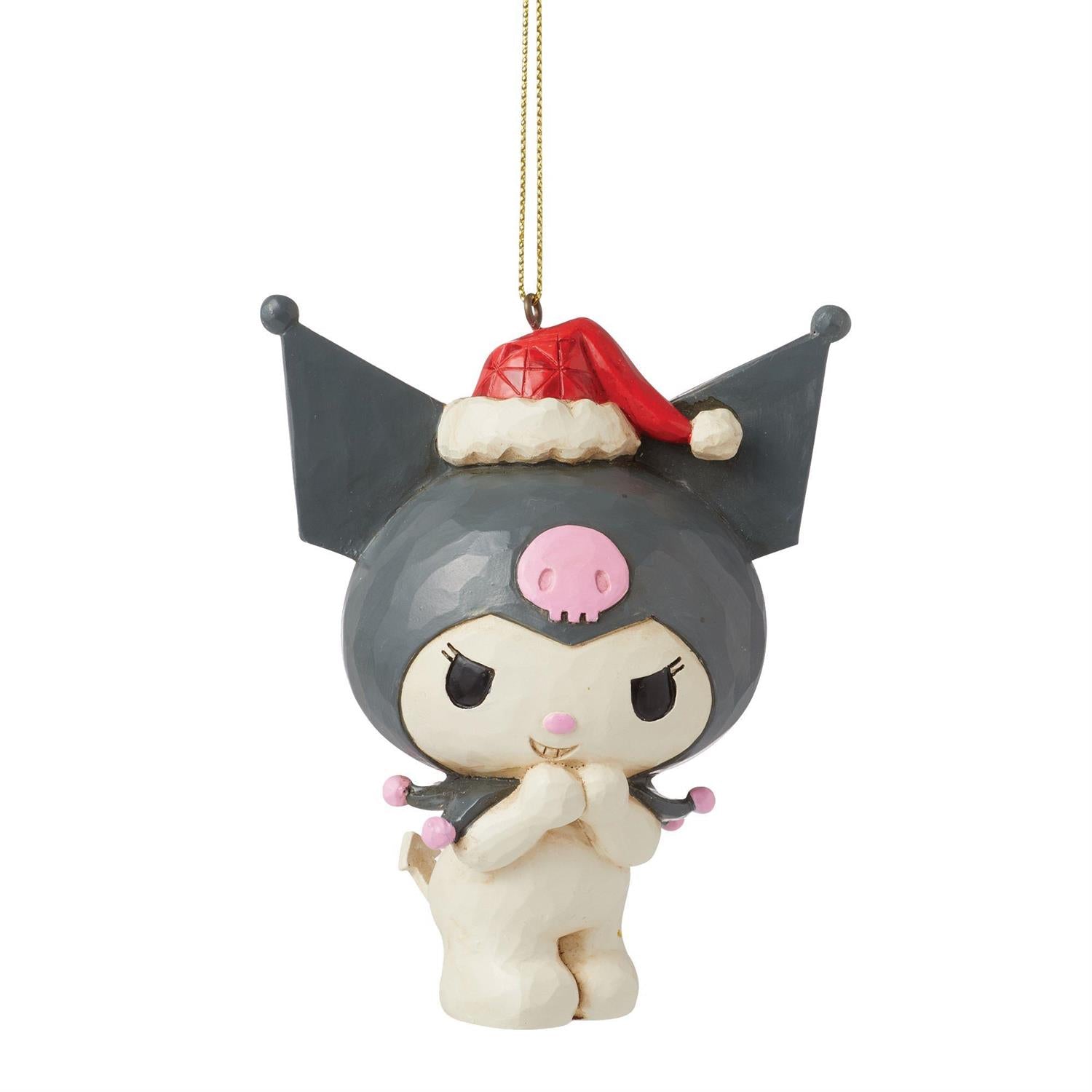 Kuromi Santa Hat Hanging Ornament (Jim Shore Sanrio Collection) Quality Free Shipping