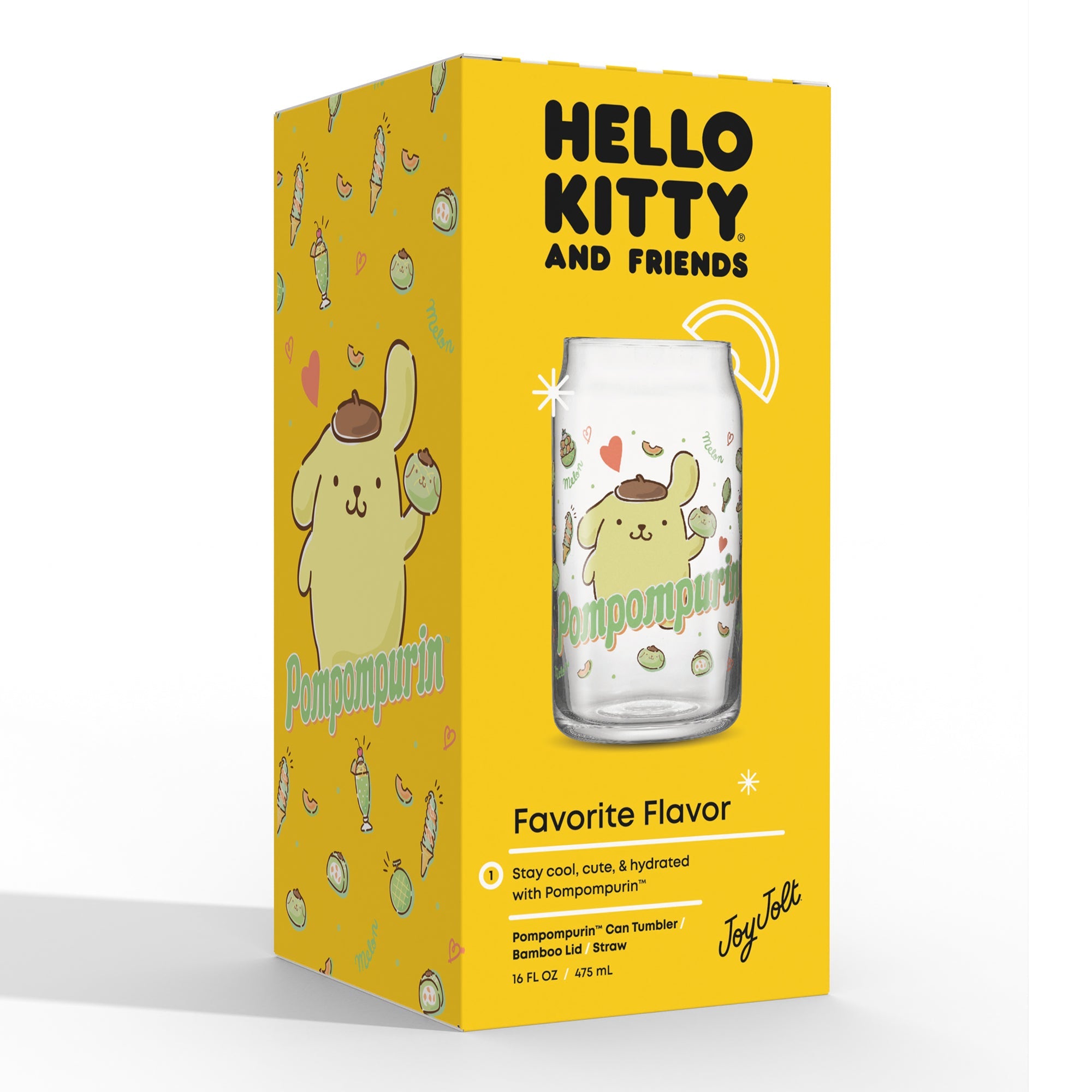 Pompompurin Favorite Flavor Lidded Glass Tumbler Sale Cheapest
