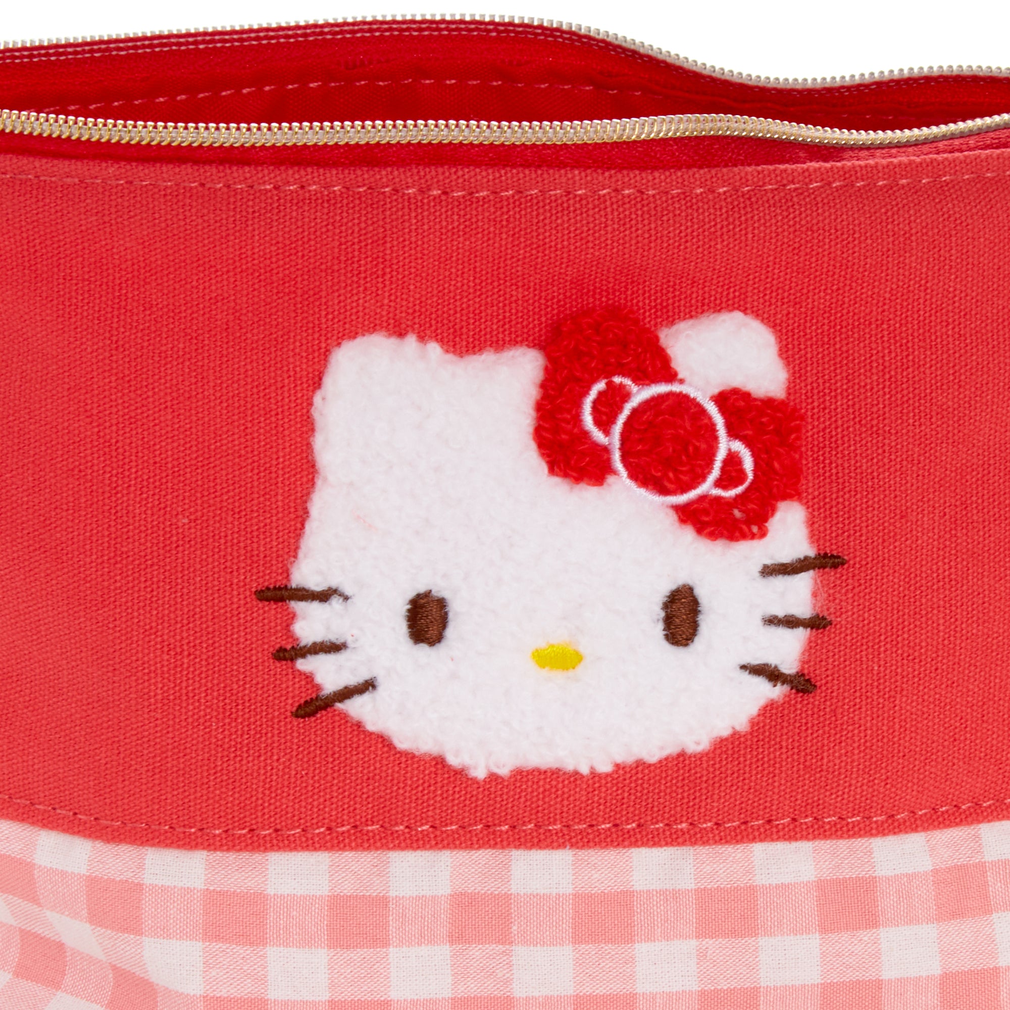 Hello Kitty Chenille Gingham Zipper Pouch Cheap Countdown Package