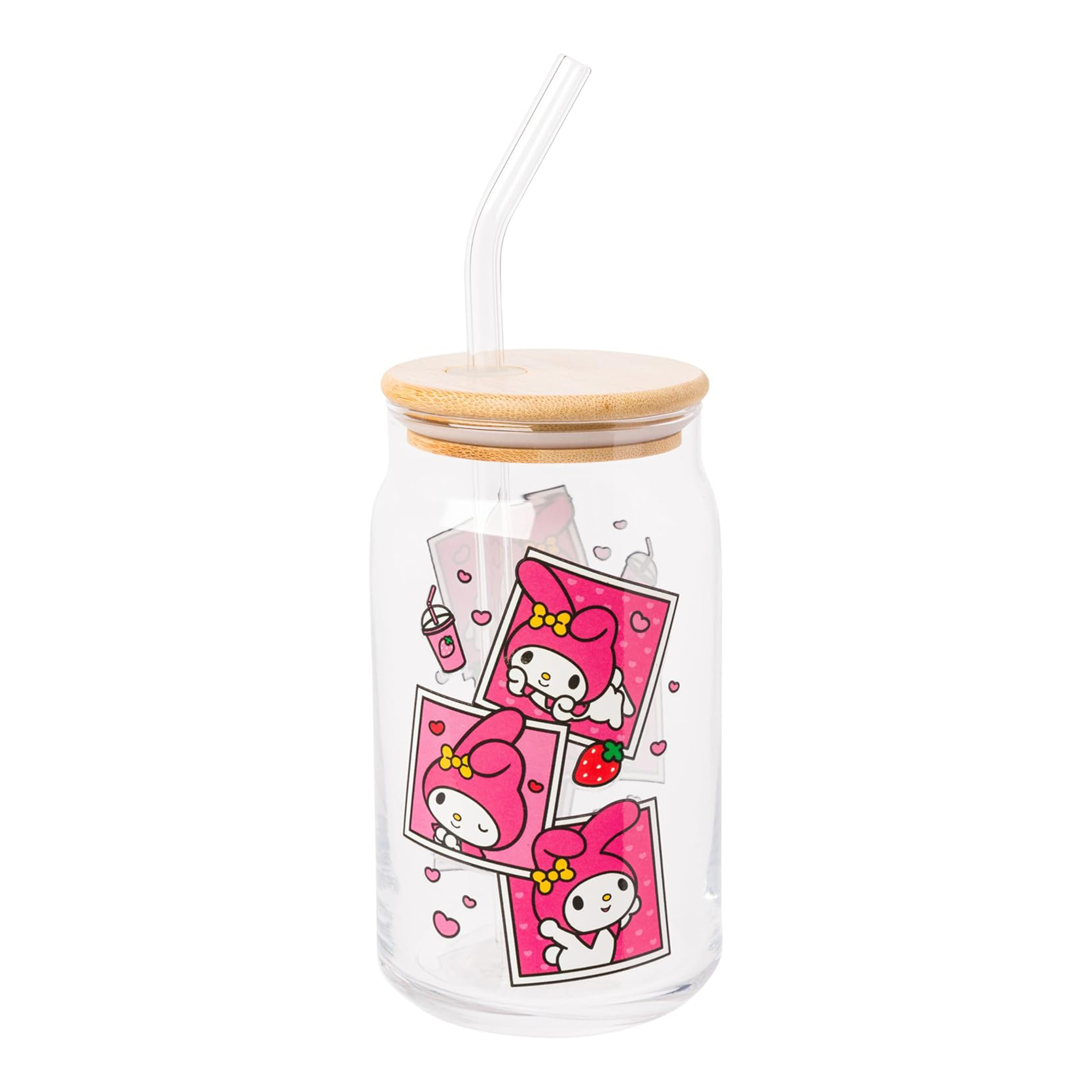 My Melody Snacks Bamboo Lidded Glass Tumbler Fashion Style Cheap Online
