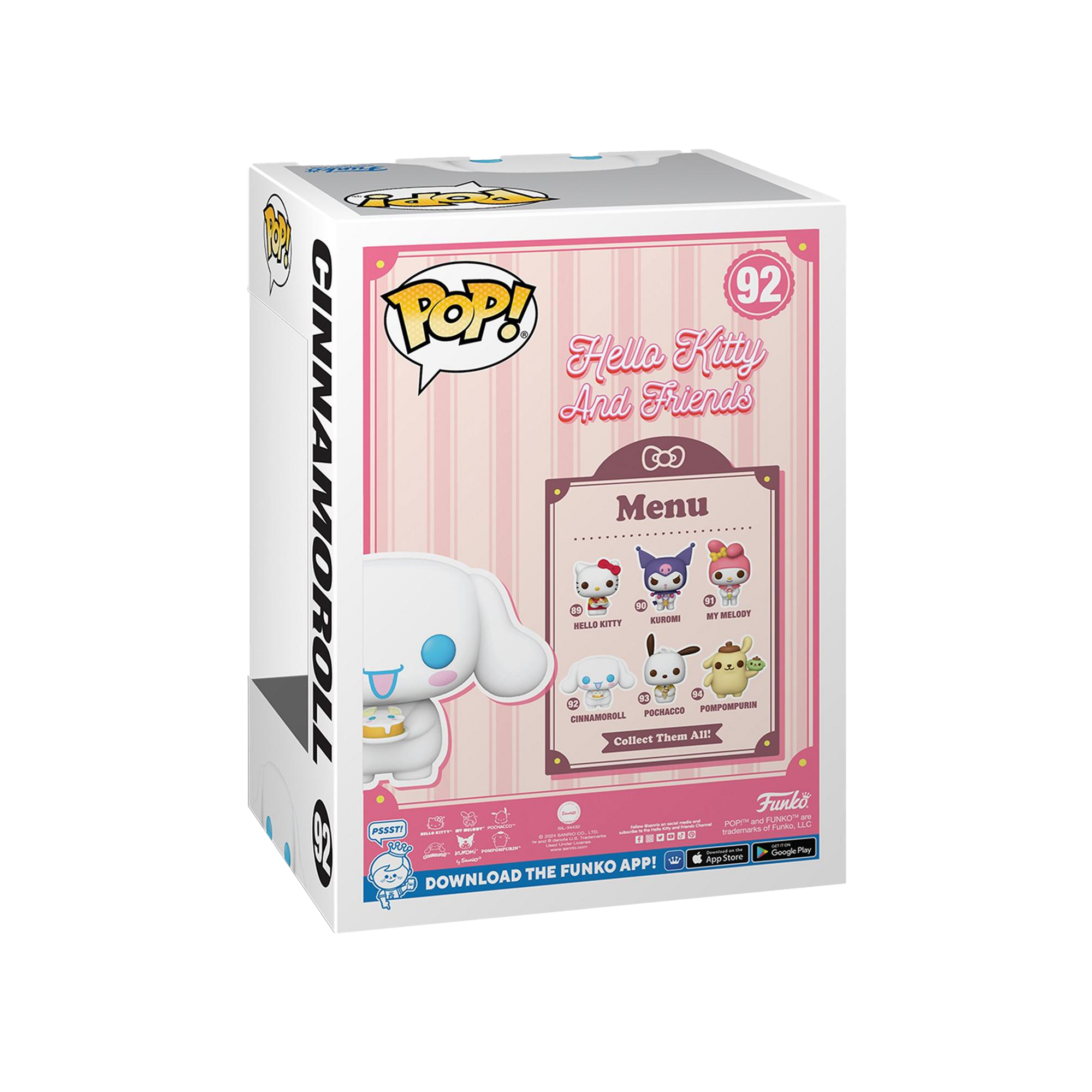 Cinnamoroll Funko Pop! (No. 92 Hello Kitty and Friends Series) Supply