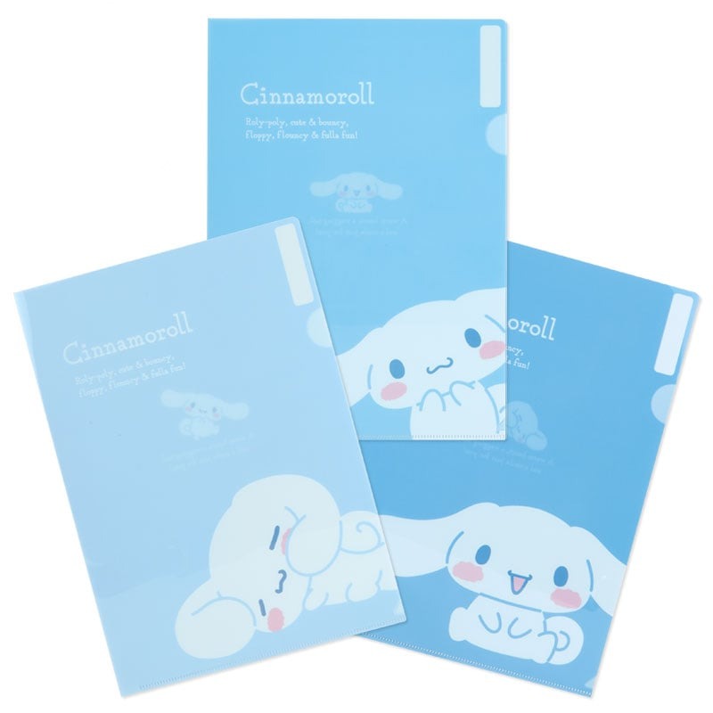 Cinnamoroll Expressions 3-pc Clear File Folder Set Official Sale Online