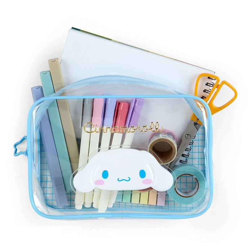 Cinnamoroll Clear Grid Zipper Pouch Discount Brand New Unisex