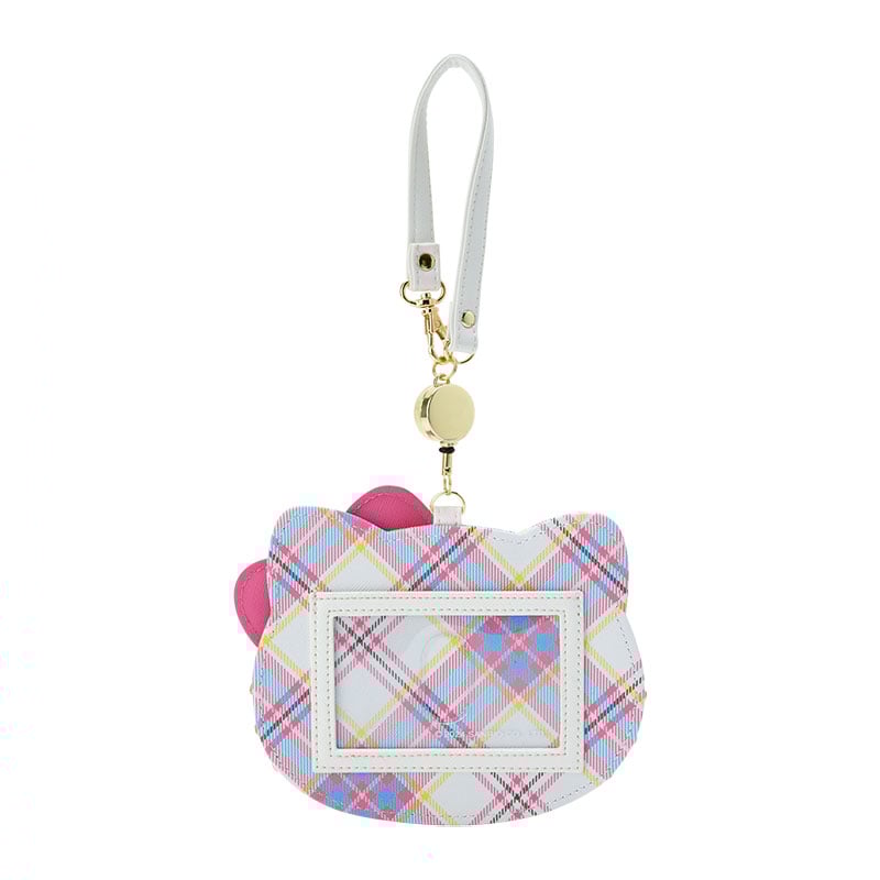 Hello Kitty Card Case with Key Reel (Hello Kitty Dress Tartan Series) Clearance Limited Edition