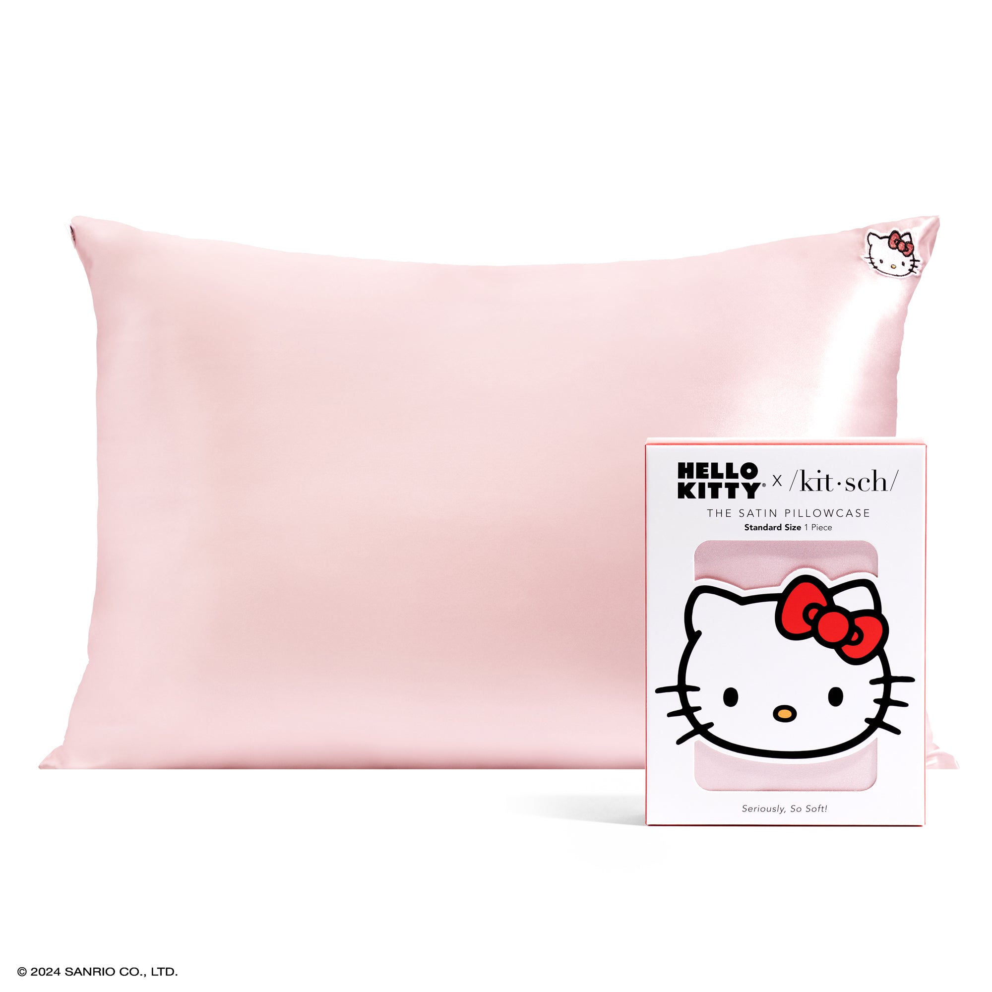 Hello Kitty x Kitsch Face Pillowcase (Solid Pink) Finishline Cheap Online