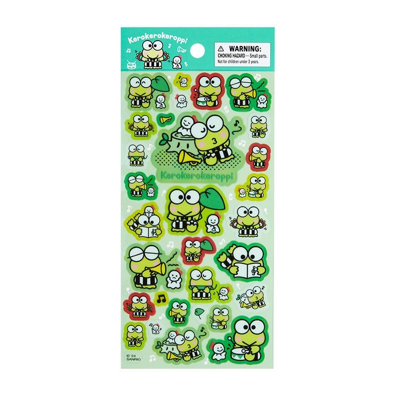 Keroppi Sticker Sheet (Happy Song and Dance Series) Outlet Shop Offer