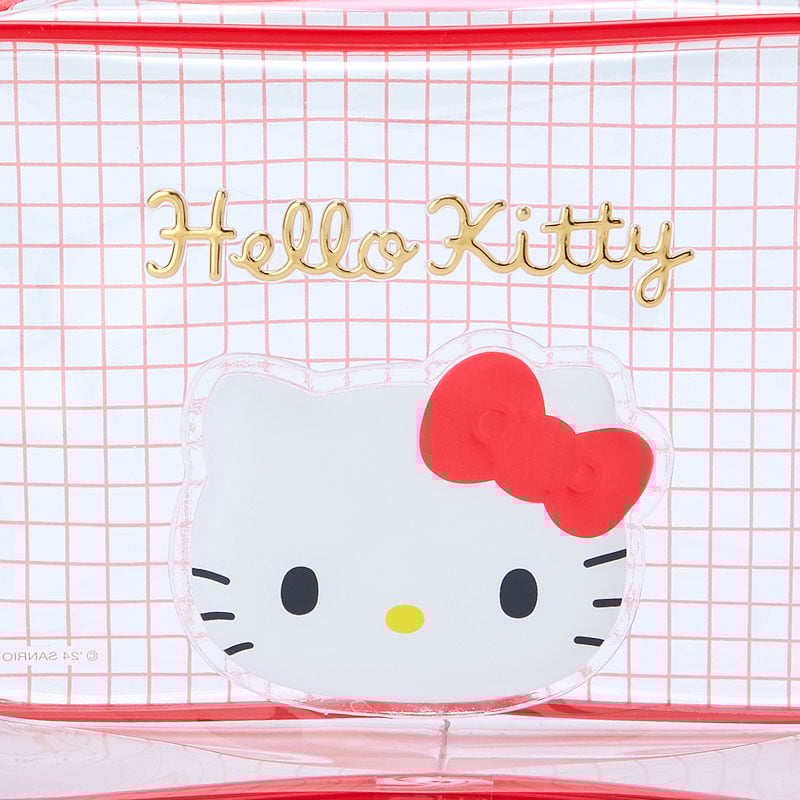 Hello Kitty Clear Grid Zipper Pouch How Much Cheap Online