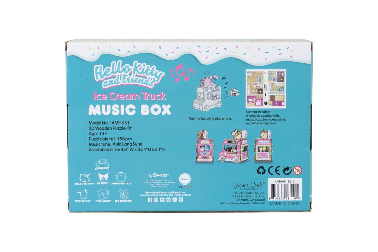Hello Kitty and Friends Ice Cream Truck 3D Wooden Music Box Puzzle Buy Cheap Wiki