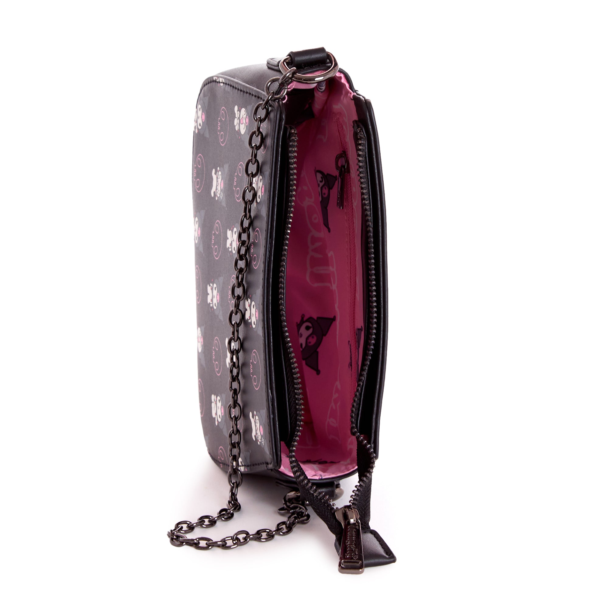 Kuromi x Loungefly Skully Convertible Crossbody Bag With Coin Purse Buy Cheap Cheap