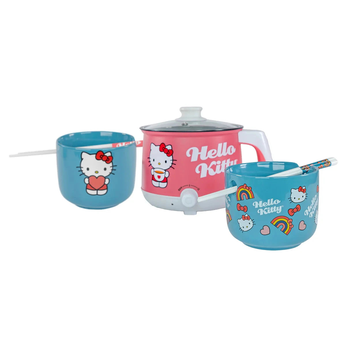 Hello Kitty Hot Pot with Ramen Bowls Set Cheap Sale Best Store To Get