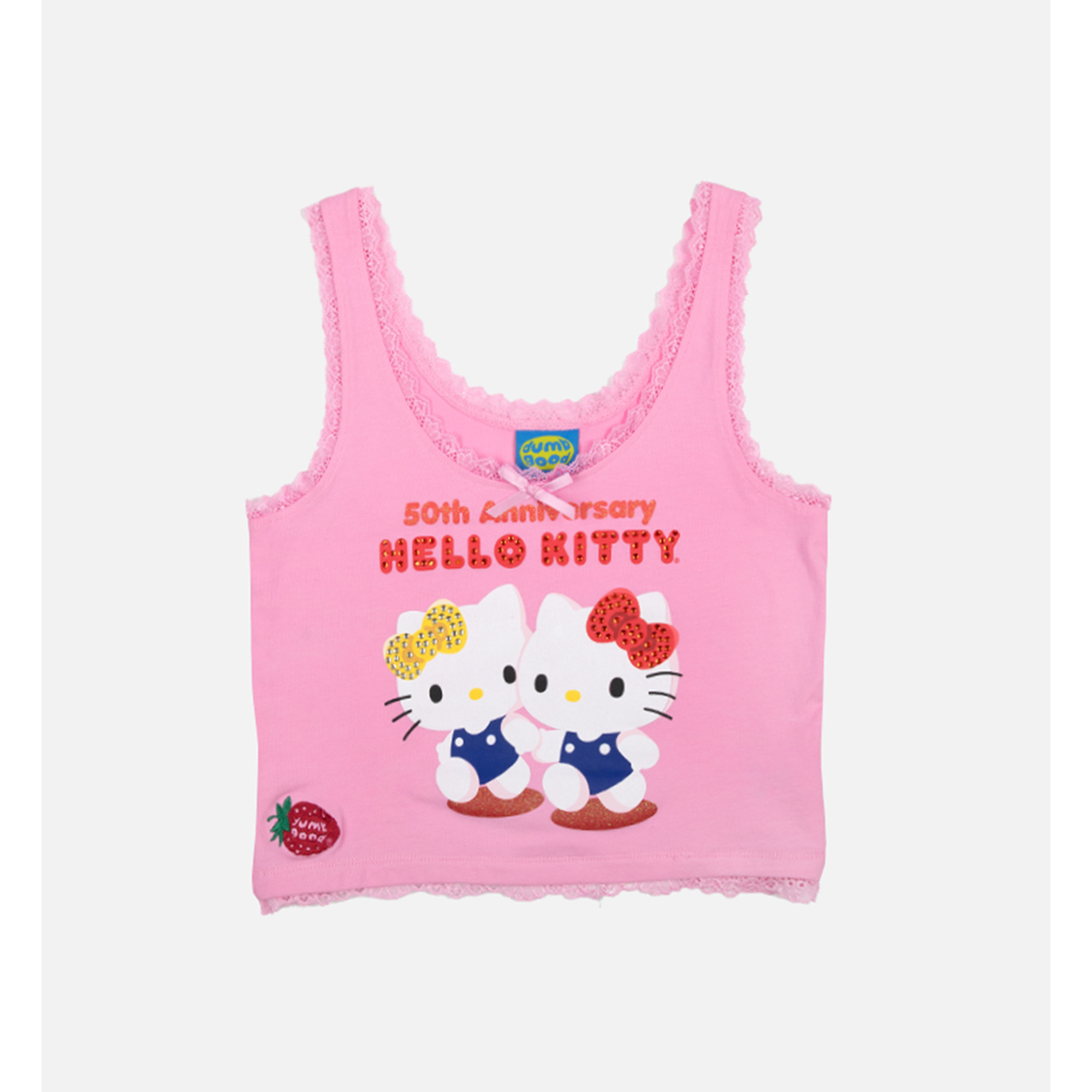 Hello Kitty x Dumbgood Lace Cropped Tank (50th Anniv.) Inexpensive Sale Online