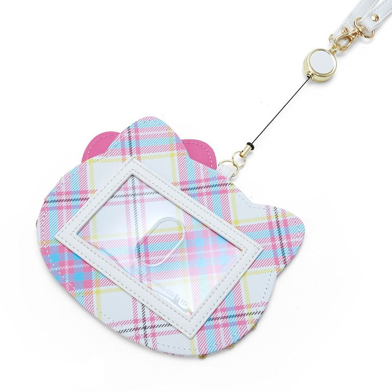 Hello Kitty Card Case with Key Reel (Hello Kitty Dress Tartan Series) Clearance Limited Edition