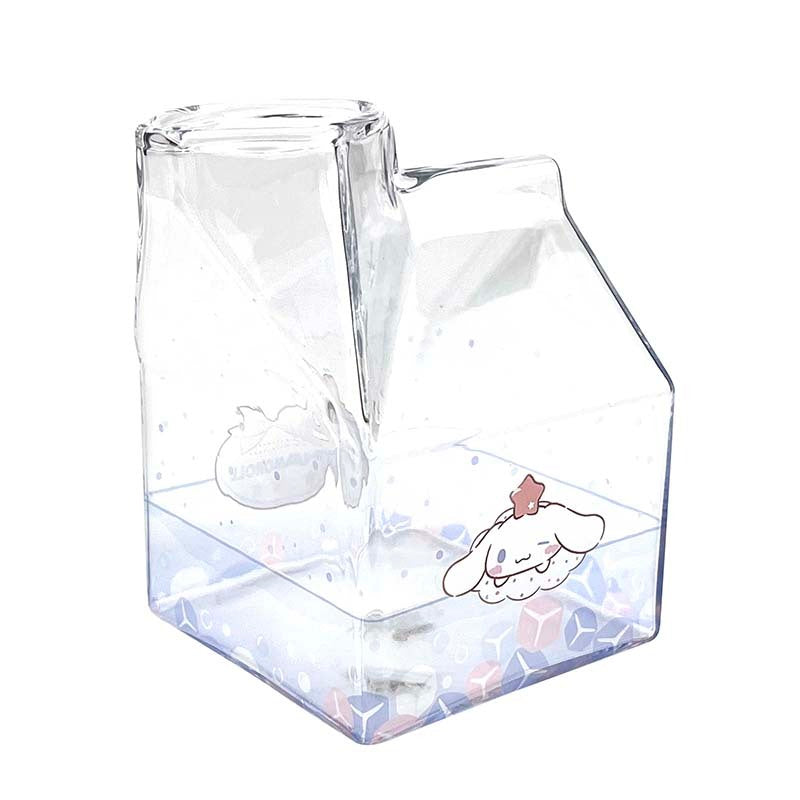 Cinnamoroll Kawaii Glass Milk Carton Cup Clearance Best