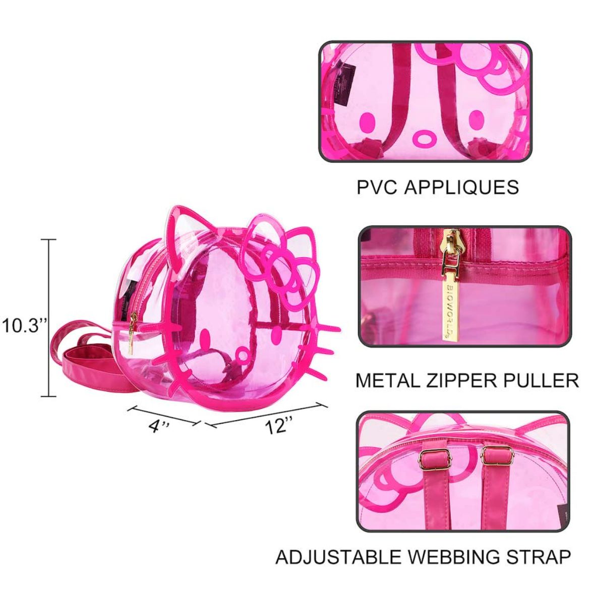 Hello Kitty Pink Clear Mini Backpack Official Online