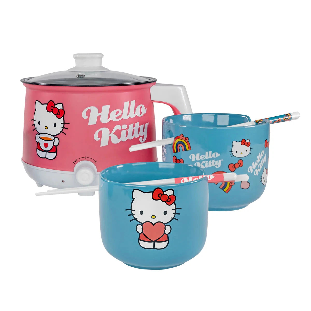 Hello Kitty Hot Pot with Ramen Bowls Set Cheap Sale Best Store To Get