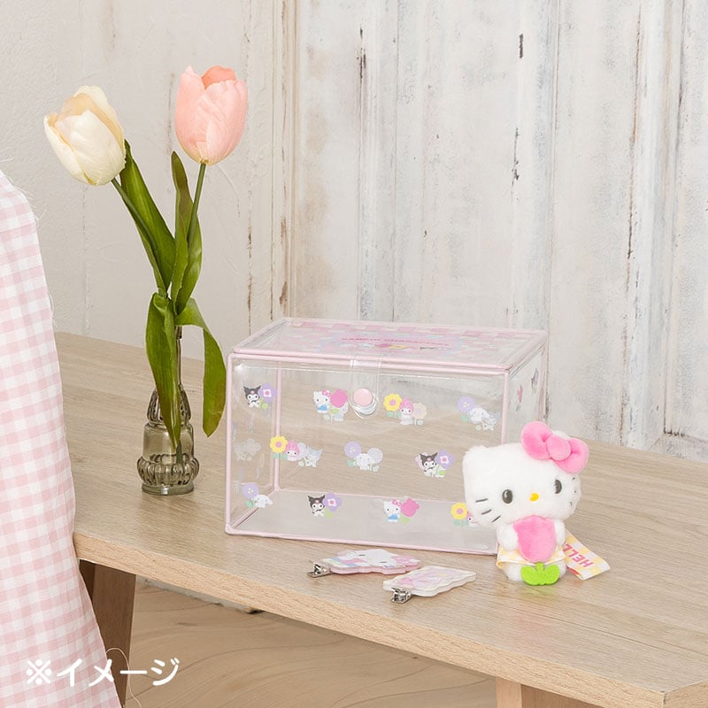 Hello Kitty Plush Mascot Keychain (Pastel Check Series) Clearance Genuine