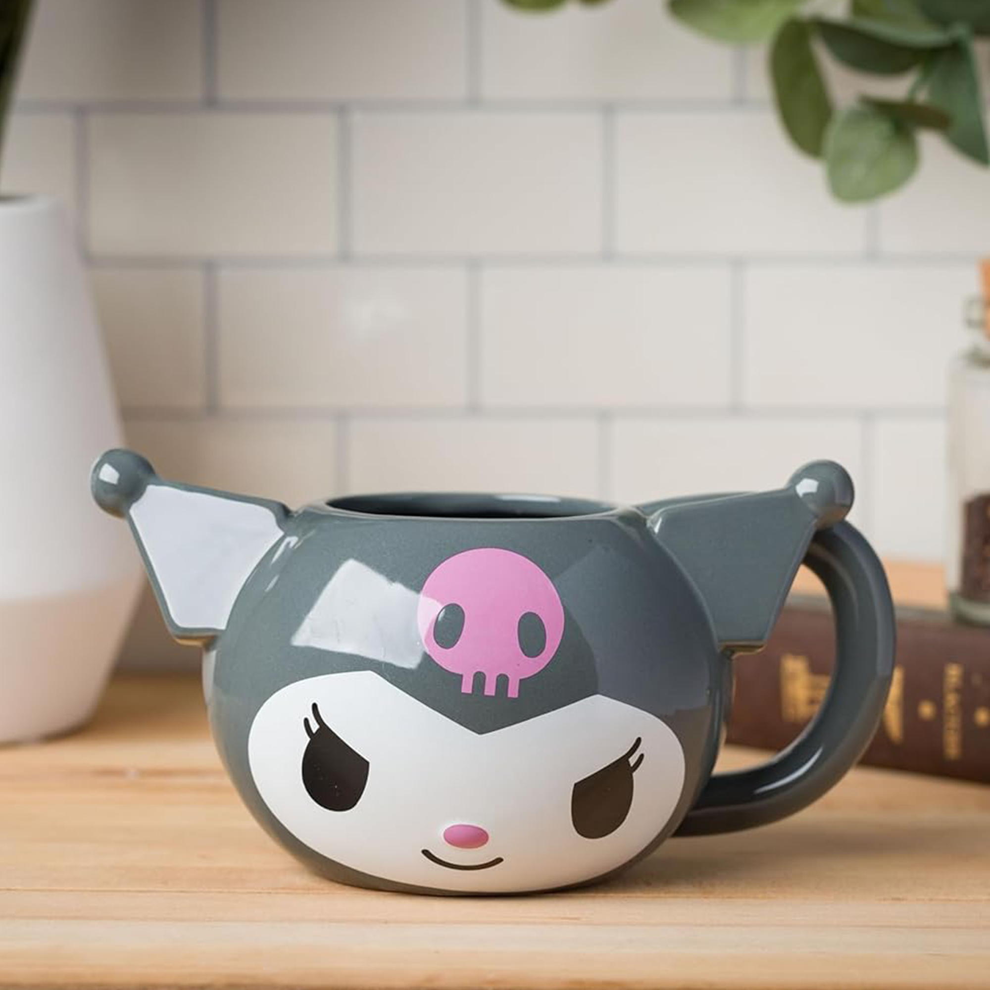 Kuromi Face Sculpted Mug (Gray) Discount Authentic