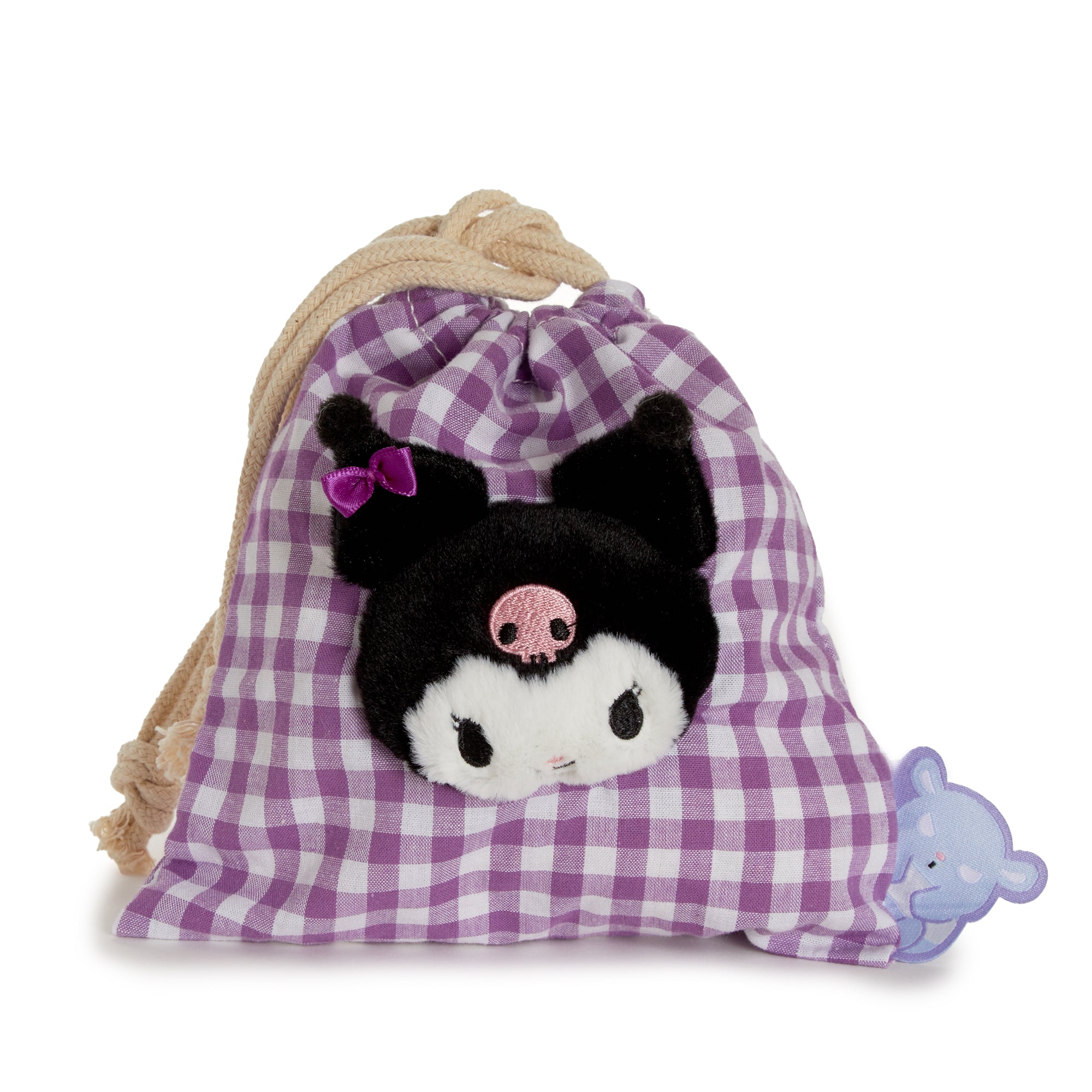 Kuromi Drawstring Pouch (Gingham Cafe Series) Best Wholesale