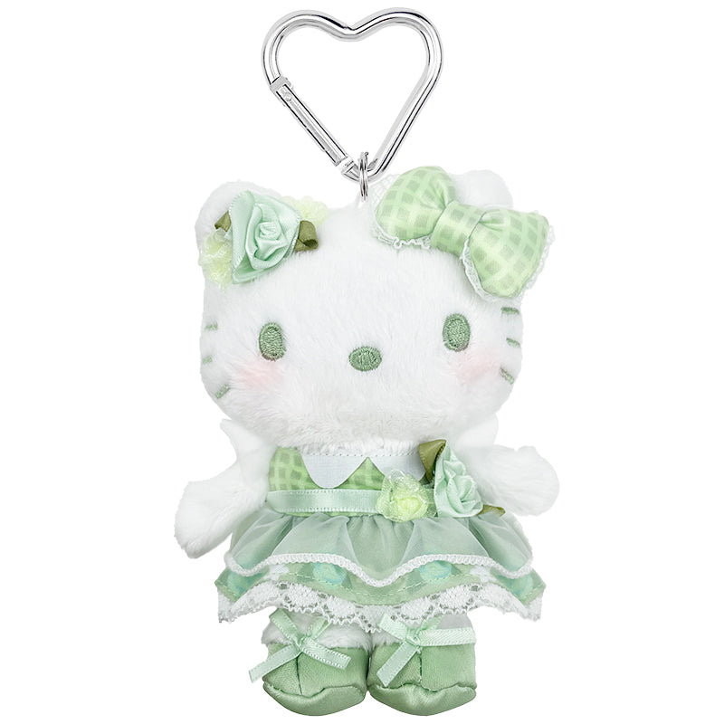 Hello Kitty Green Plush Mascot Keychain (50th Anniv. Floral Series) Supply Sale Online