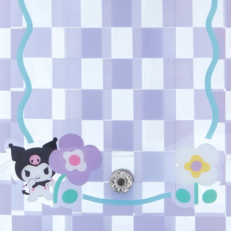 Kuromi Clear Snap Mini Pouch  (Pastel Check Series) How Much