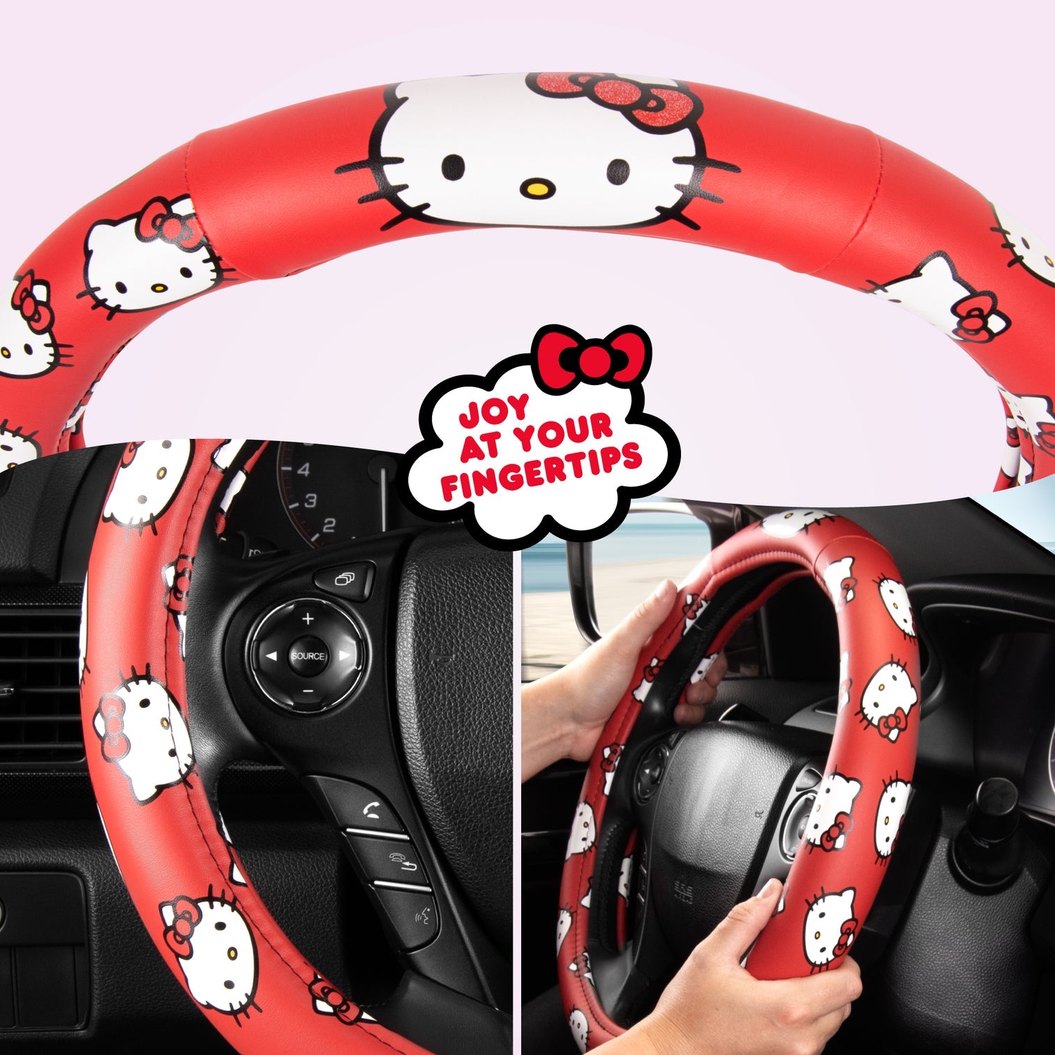 Hello Kitty Classic Red Steering Wheel Cover Cheap Sale Lowest Pice