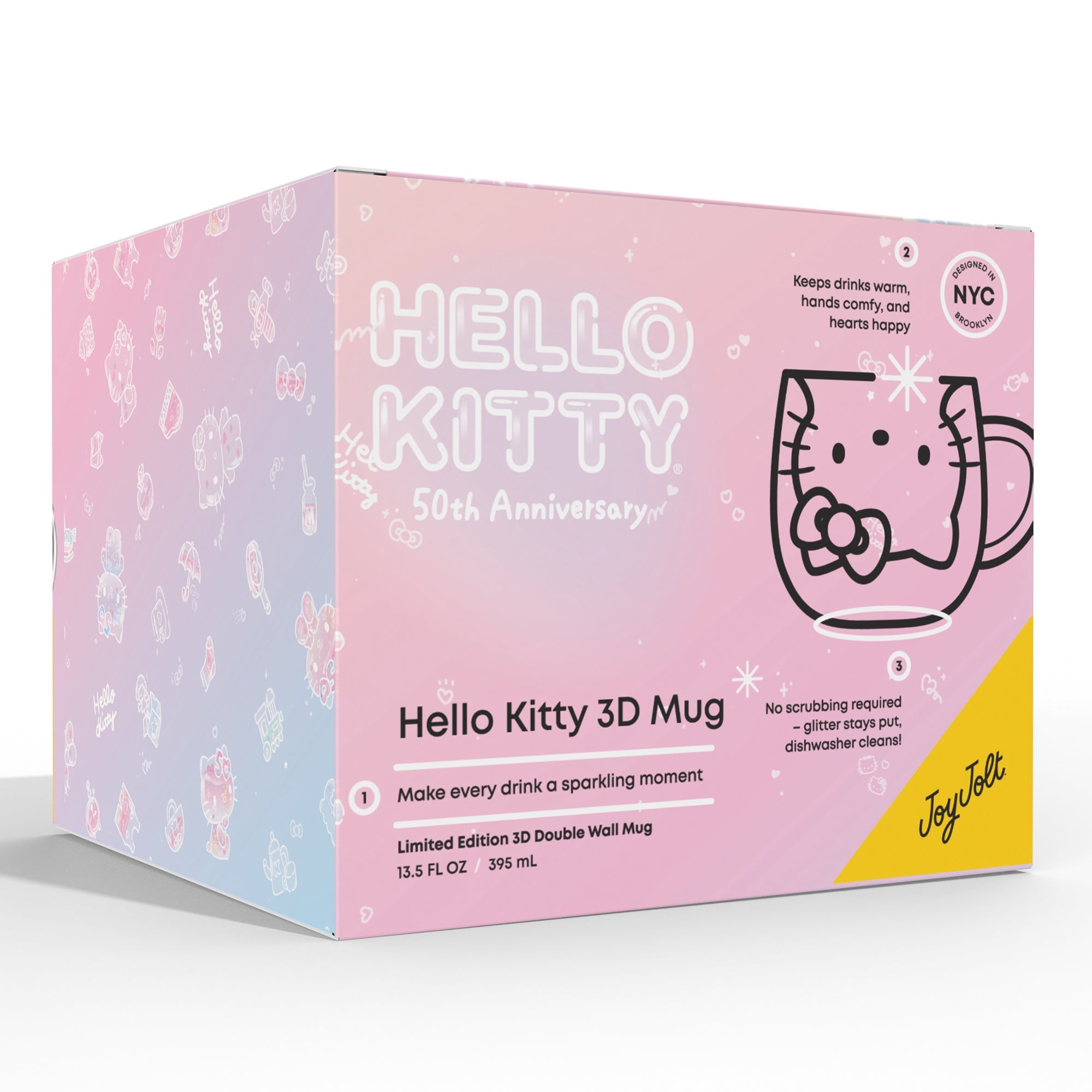 Hello Kitty 50th Anniversary Limited Edition 3D Double Wall Glass Mug Cheap High Quality