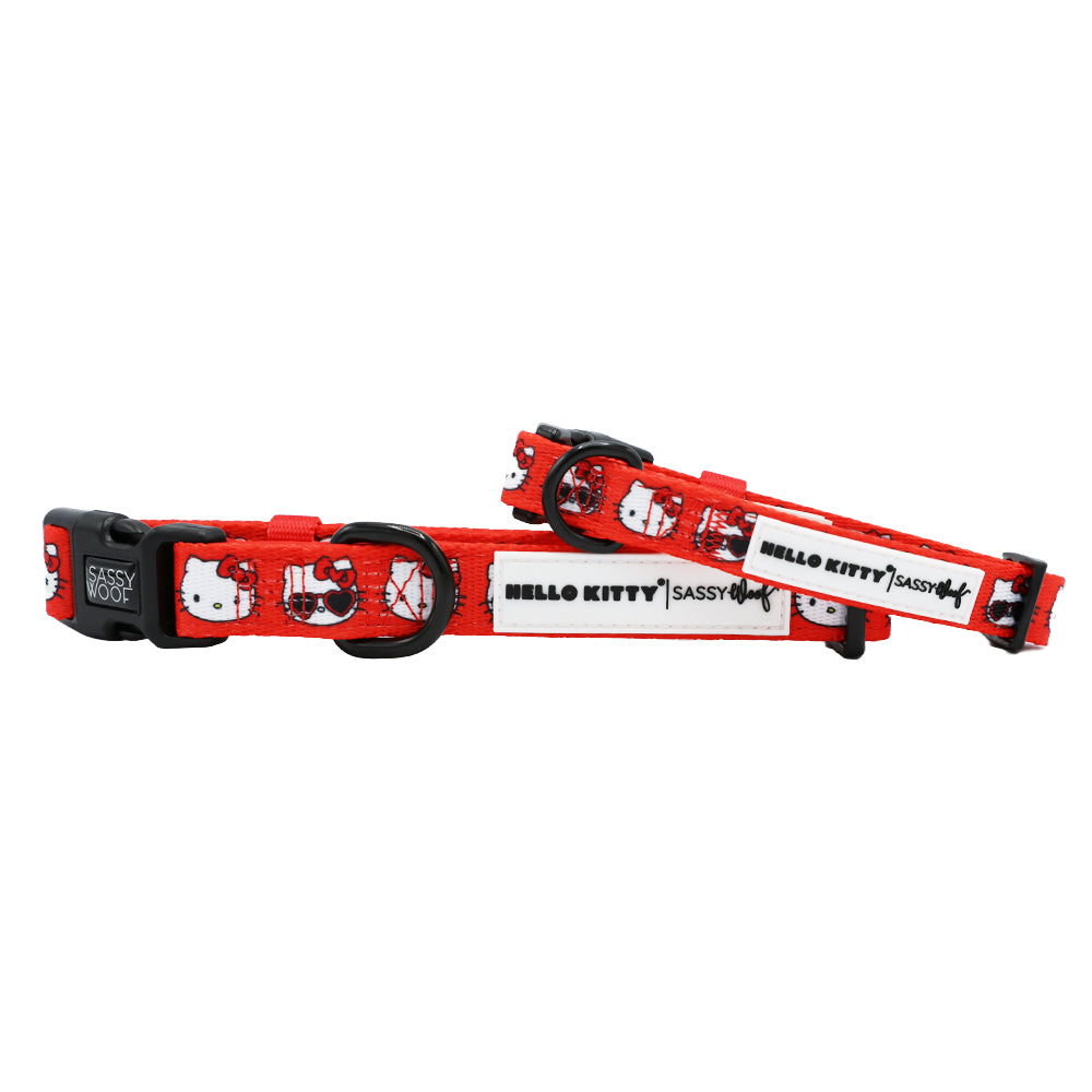 Hello Kitty x Sassy Woof Dog Collar (Classic Red) Free Shipping Top Quality