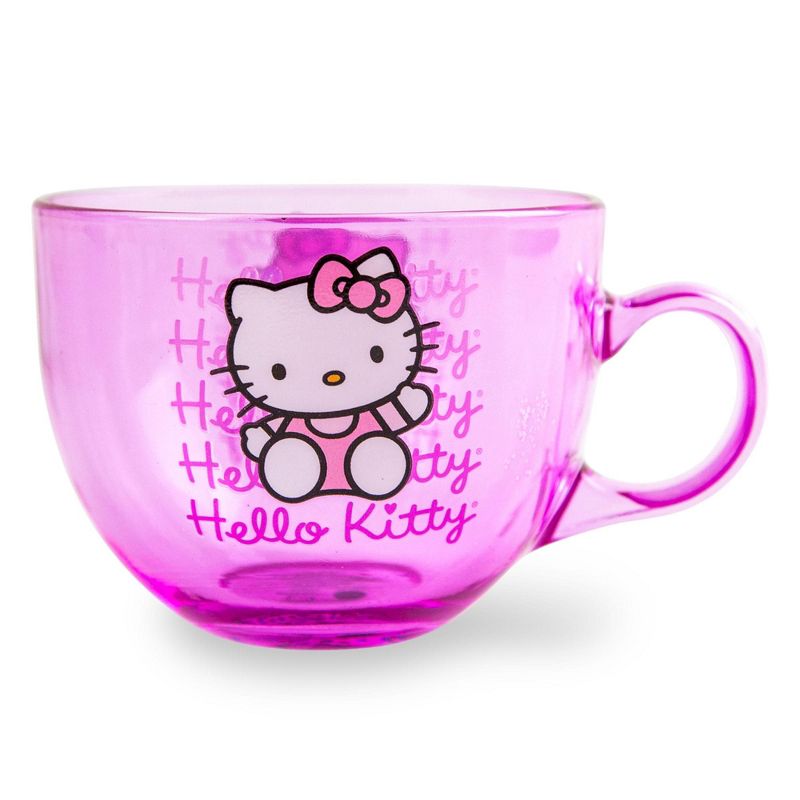 Hello Kitty Signature Pink Glass Mug Low Pice