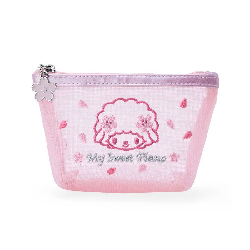 My Sweet Piano Mesh Zipper Pouch (Pink Sakura Series) Visa Payment
