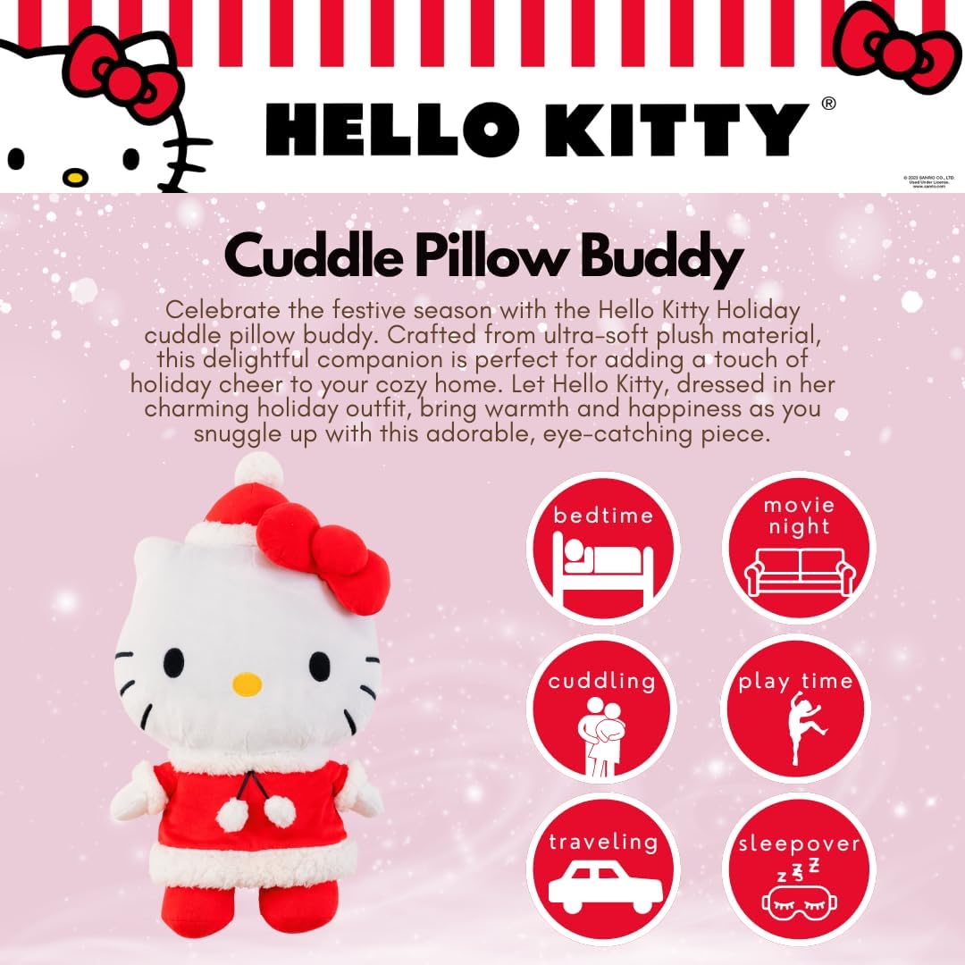Hello Kitty Holiday Plush Cuddle Pillow Buddy Cheap Sale 2025 Newest