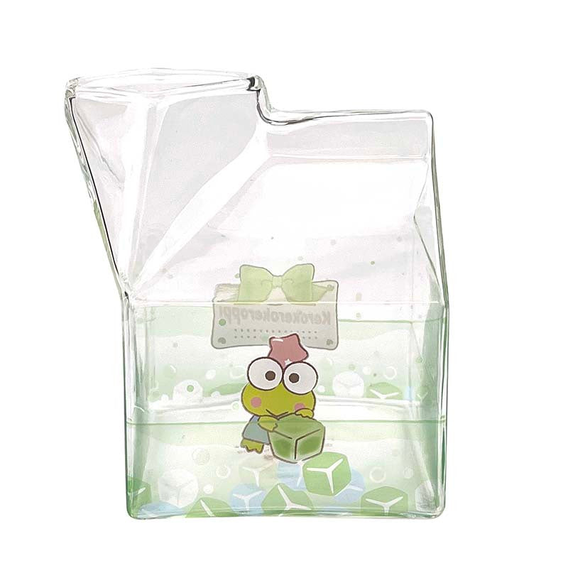 Keroppi Kawaii Glass Milk Carton Cup Online Online Cheap Online