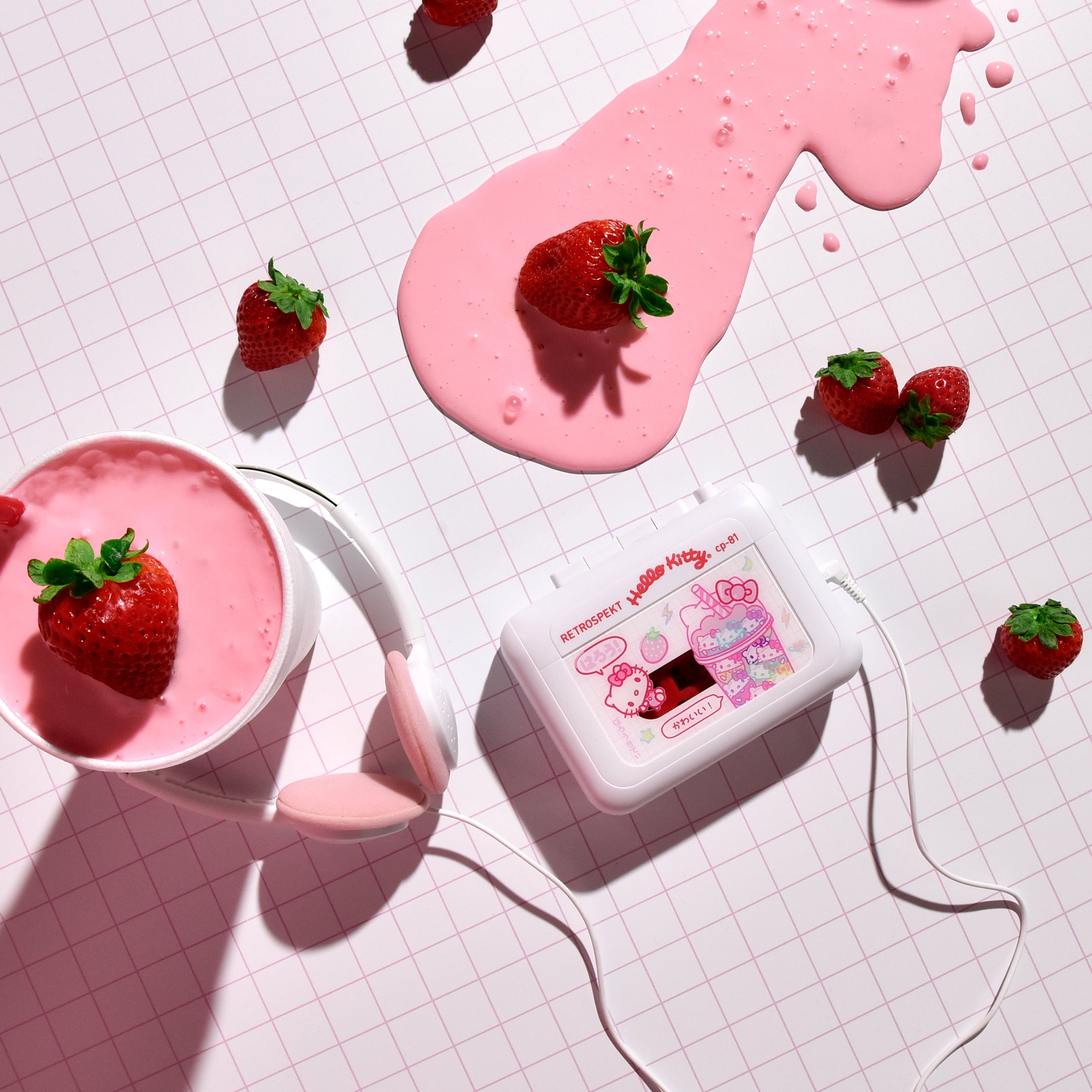Hello Kitty Strawberry Milk CP-81 Portable Cassette Player In China Cheap Pice
