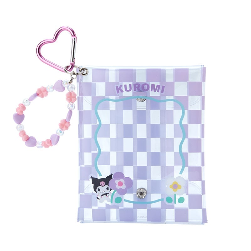 Kuromi Clear Snap Mini Pouch  (Pastel Check Series) How Much