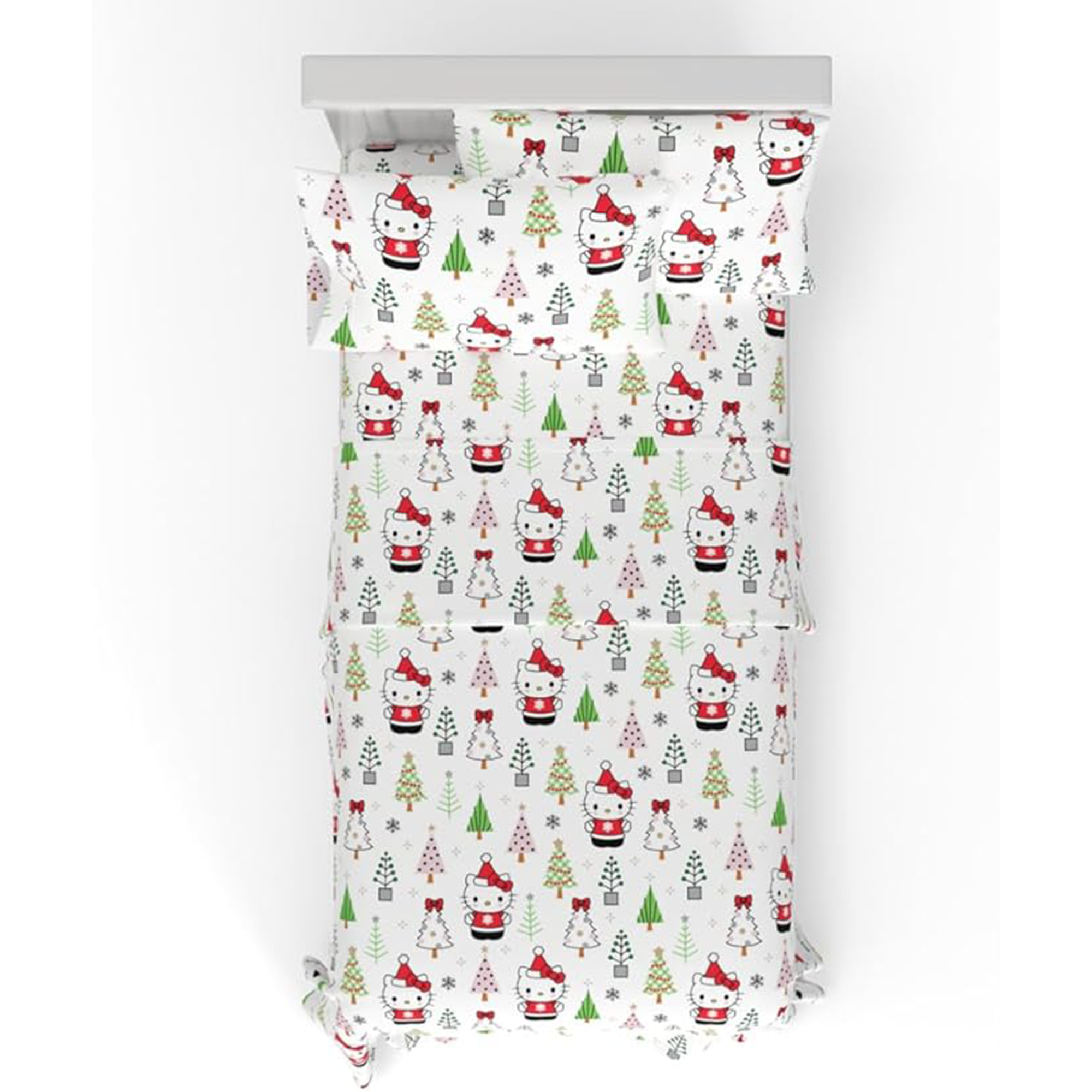 Hello Kitty Holiday Cotton Flannel Sheet Set Buy Cheap Low Shipping Fee