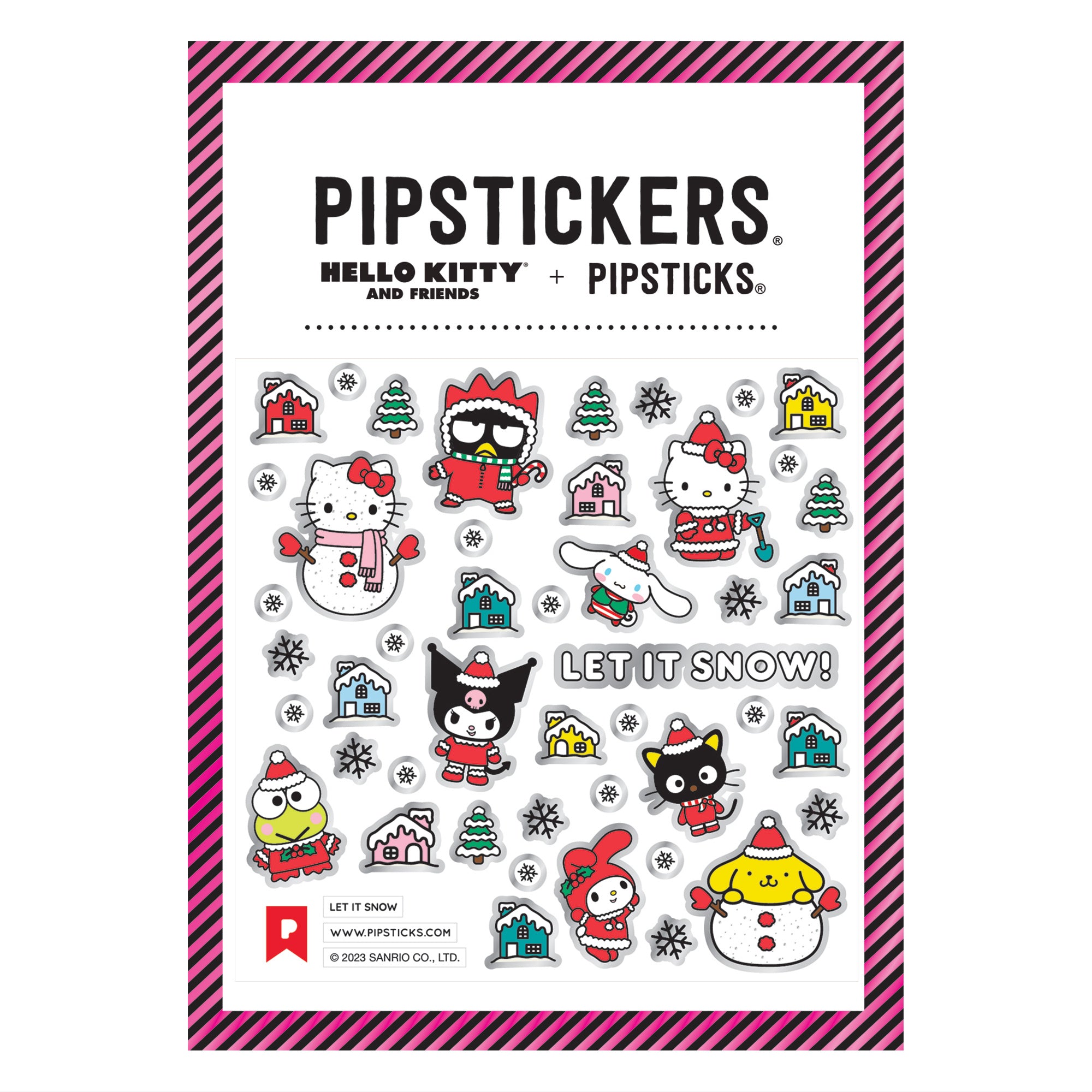 Hello Kitty And Friends x Pipsticks Let It Snow Sticker Sheet 2025 Sale Online