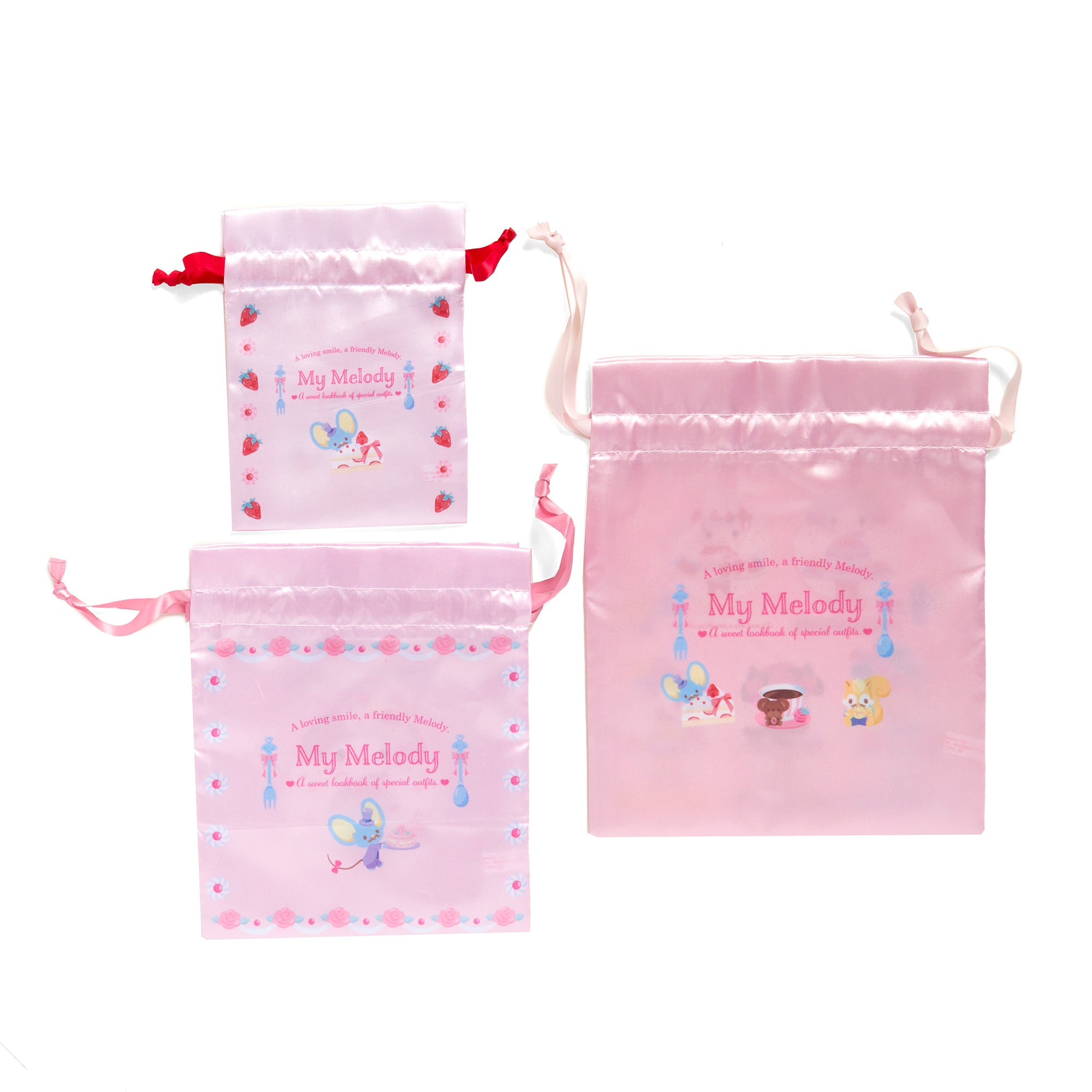 My Melody Drawstring Bag Set (Sweet Lookbook Series) Cheap For Cheap