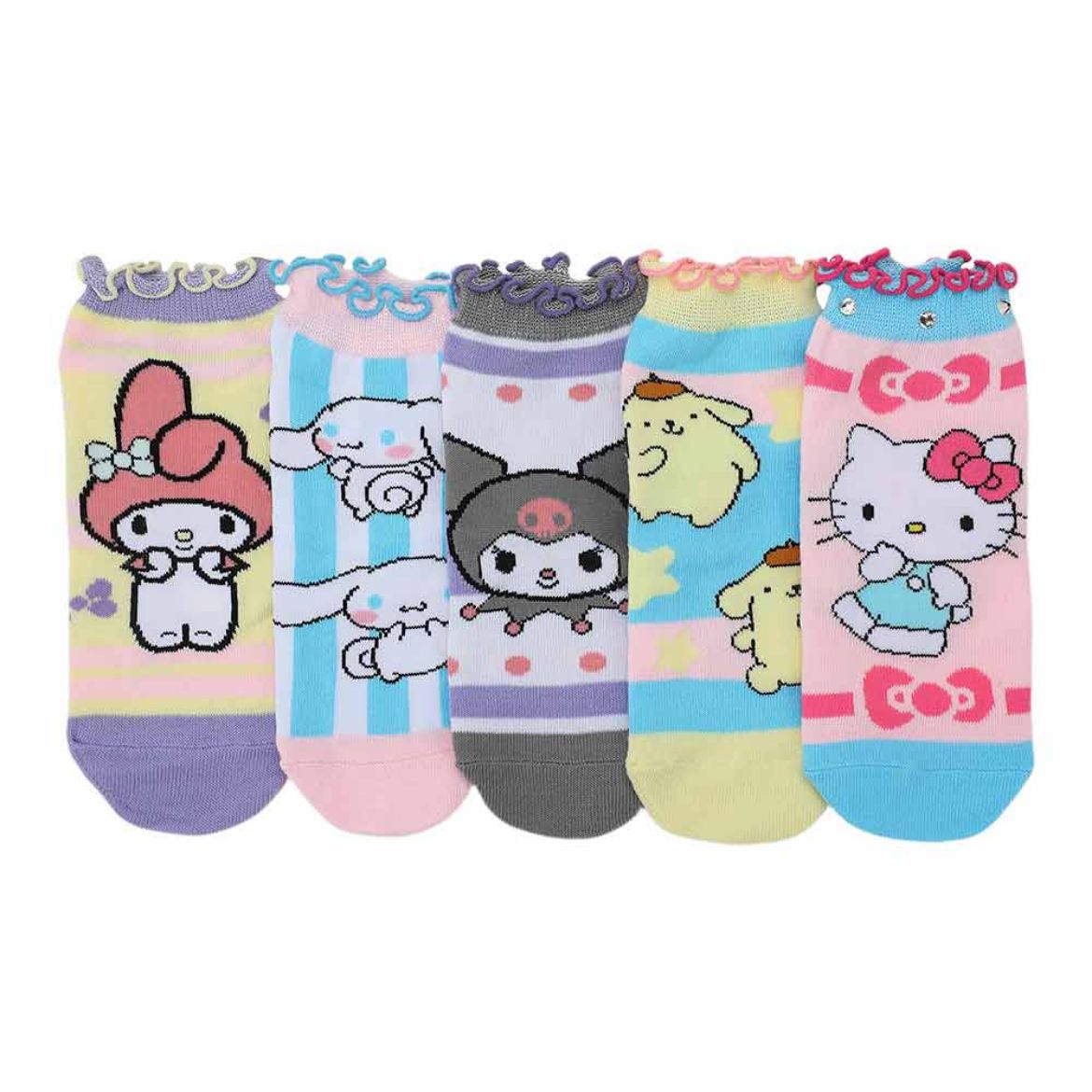 Hello Kitty and Friends 5-Pc Frilly Ankle Sock Set Cheap Tumblr