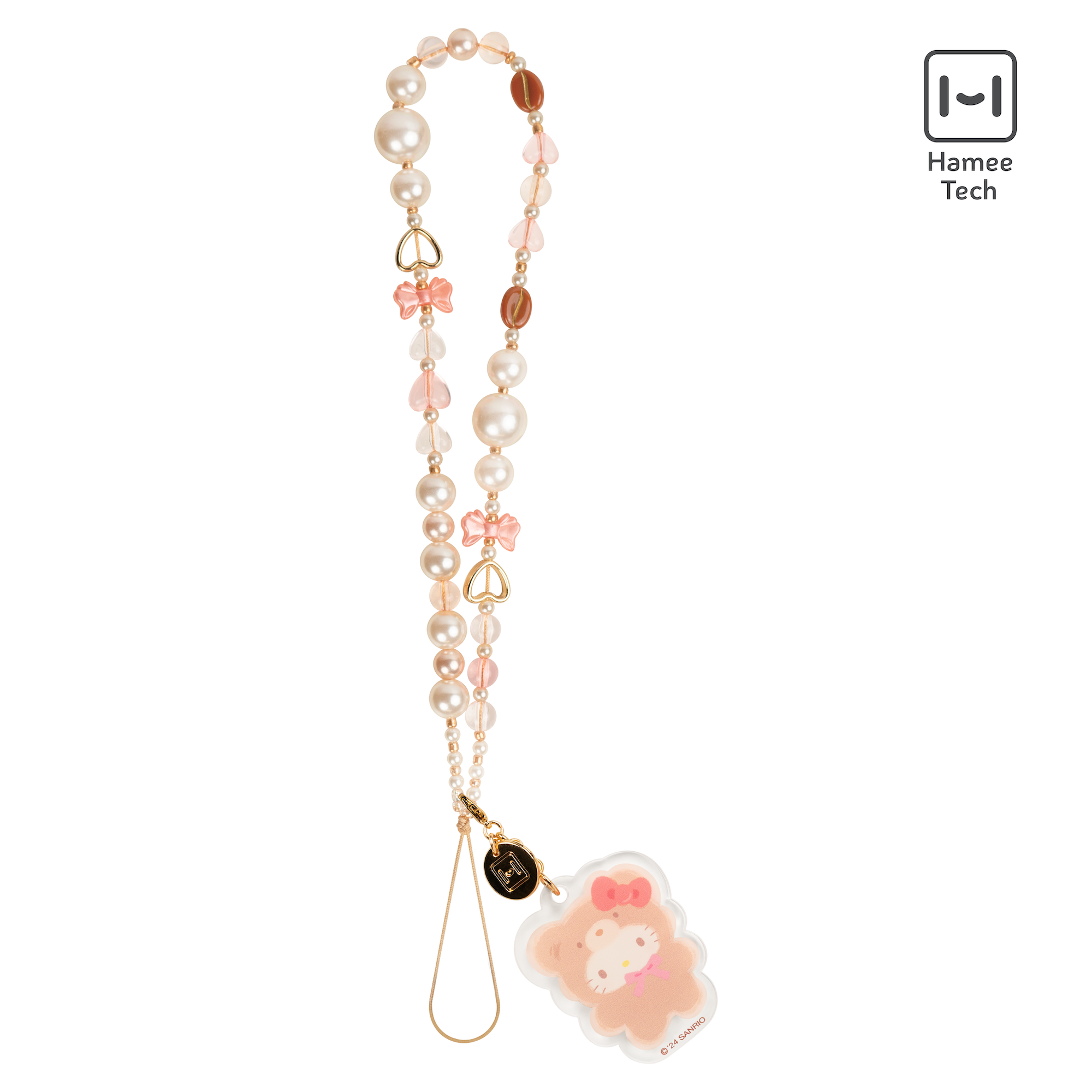 Hello Kitty Latte Bear Beaded Charm Mobile Phone Wrist Strap Cheap Countdown Package