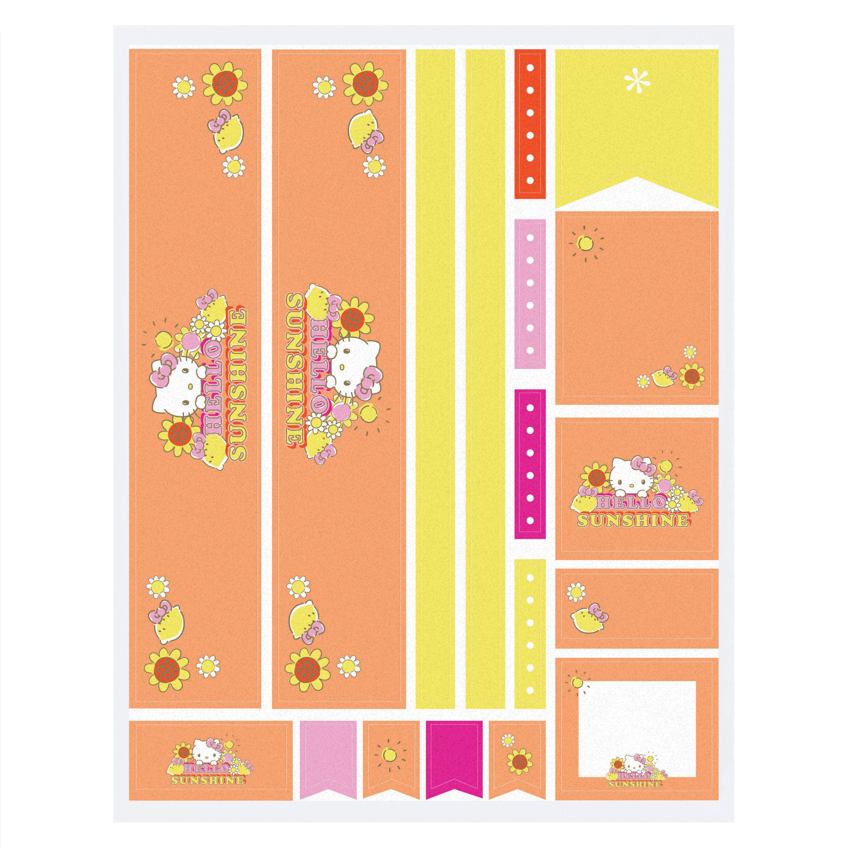 Hello Kitty x Erin Condren Sticker Sheet (Hello Sunshine) Sale Lowest Pice