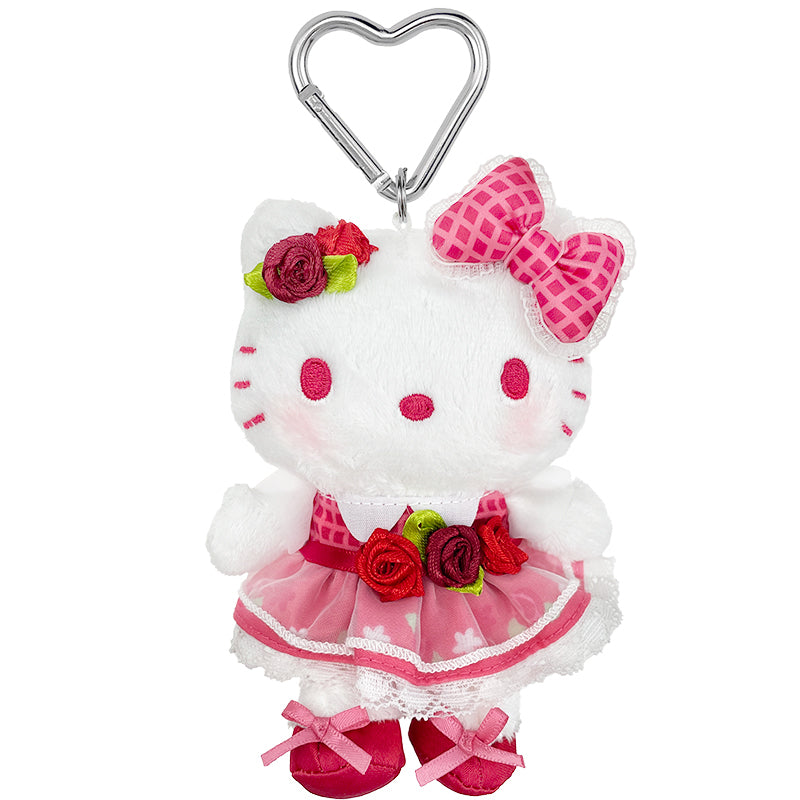 Hello Kitty Red Plush Mascot Keychain (50th Anniv. Floral Series) Cheap Sale Big Sale