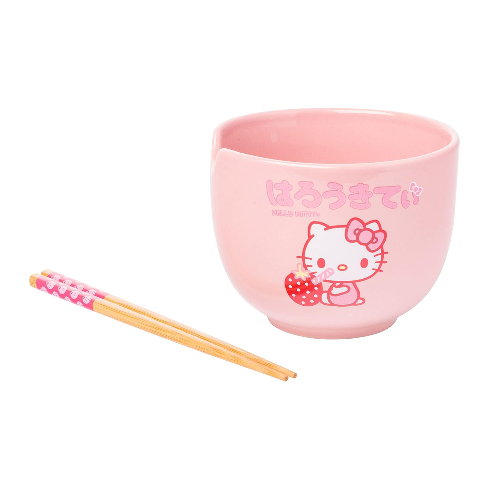 Hello Kitty Ceramic Ramen Bowl and Chopstick Set (Strawberry Milk) Looking For Online