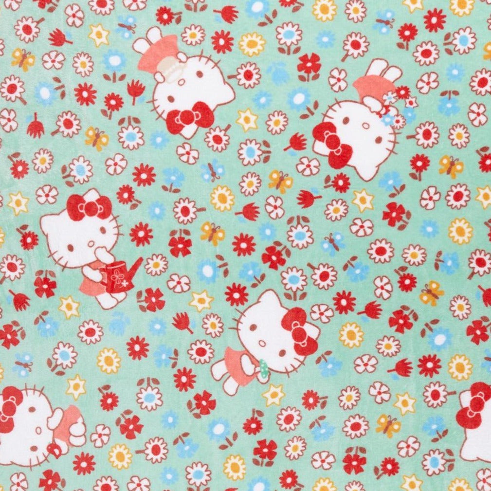 Hello Kitty Flower Fields Throw Blanket Free Shipping Hot Sale