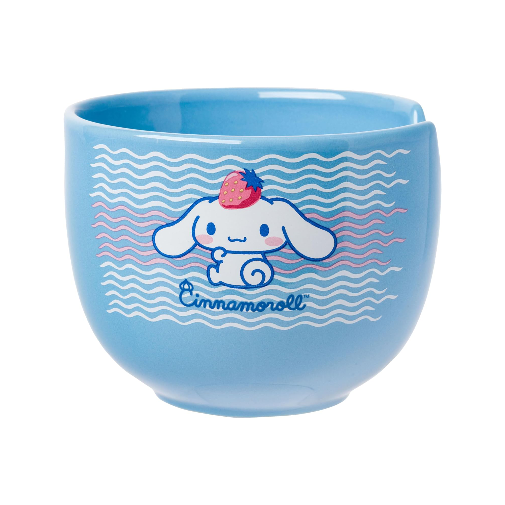 Cinnamoroll Ceramic Ramen Bowl and Chopstick Set (Strawberry Pose) Free Shipping View