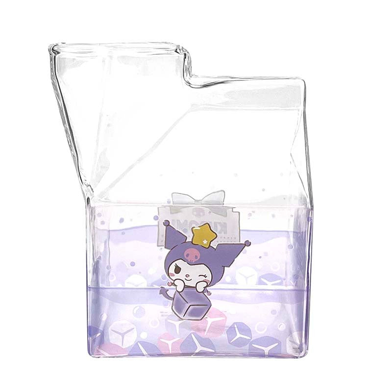 Kuromi Kawaii Glass Milk Carton Cup Cheap Outlet Locations