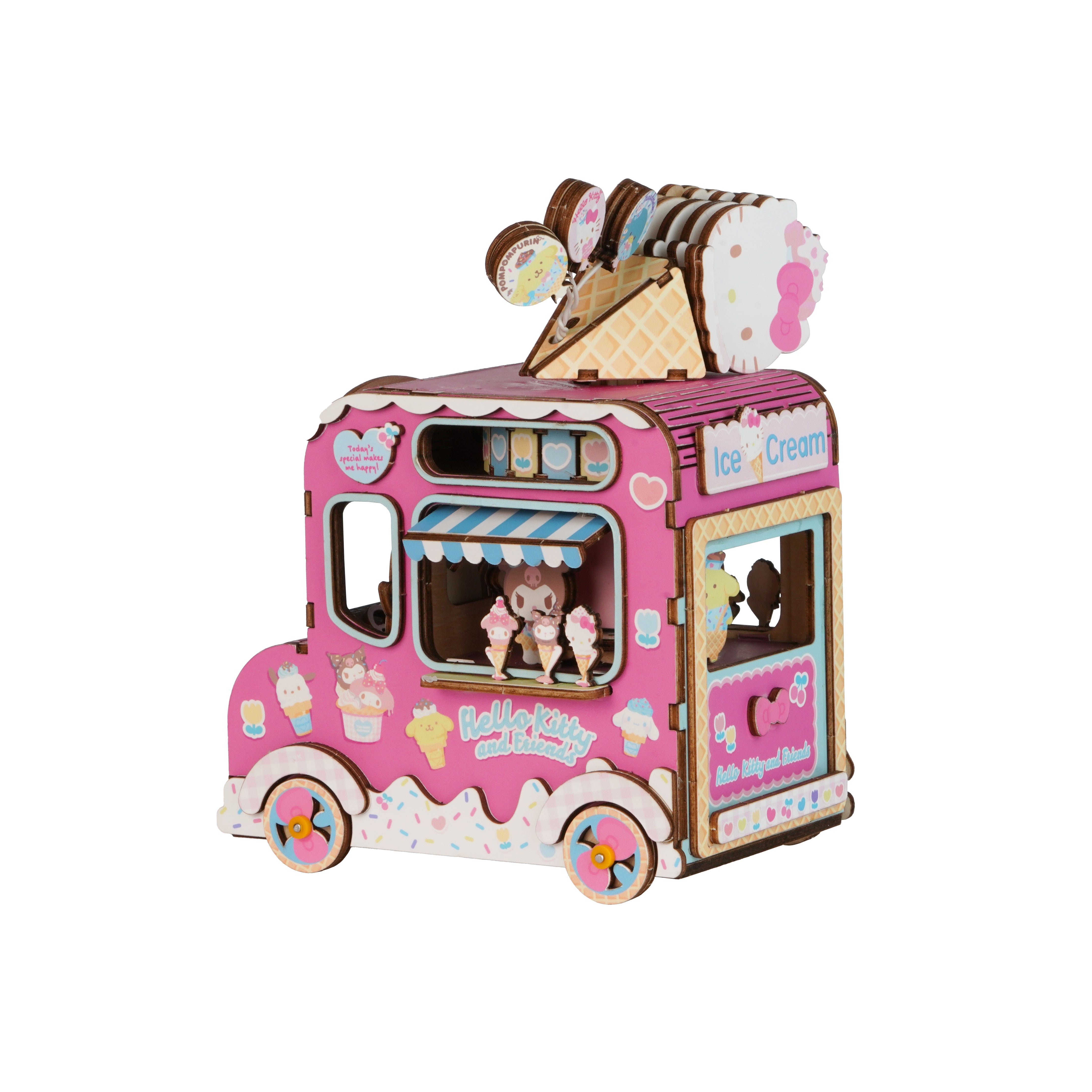 Hello Kitty and Friends Ice Cream Truck 3D Wooden Music Box Puzzle Buy Cheap Wiki