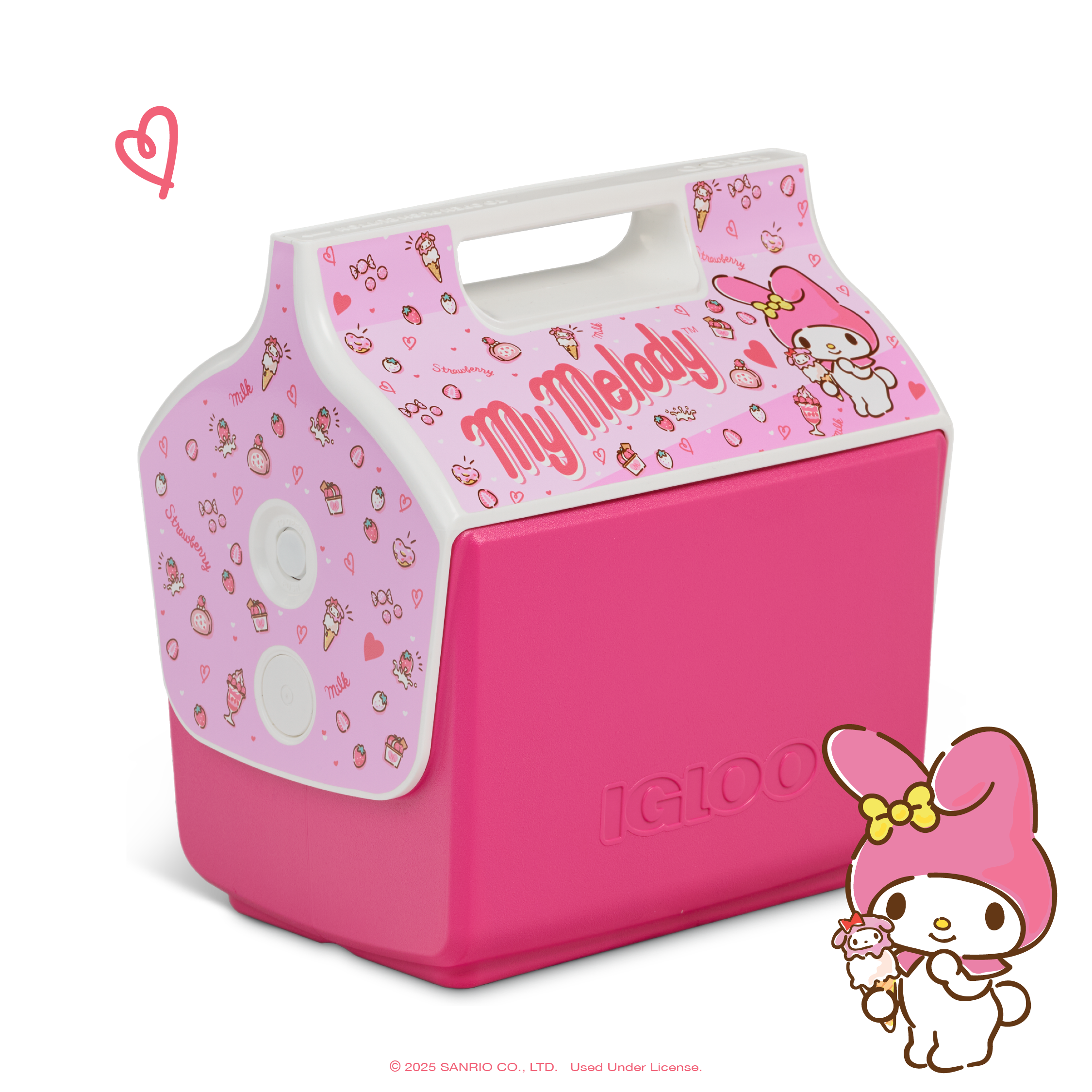 My Melody x Igloo 50th Anniversary Little Playmate 7 Qt Cooler Clearance Exclusive