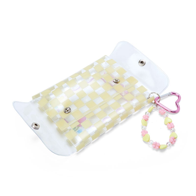 Hello Kitty Clear Snap Mini Pouch (Pastel Check Series) Free Shipping View
