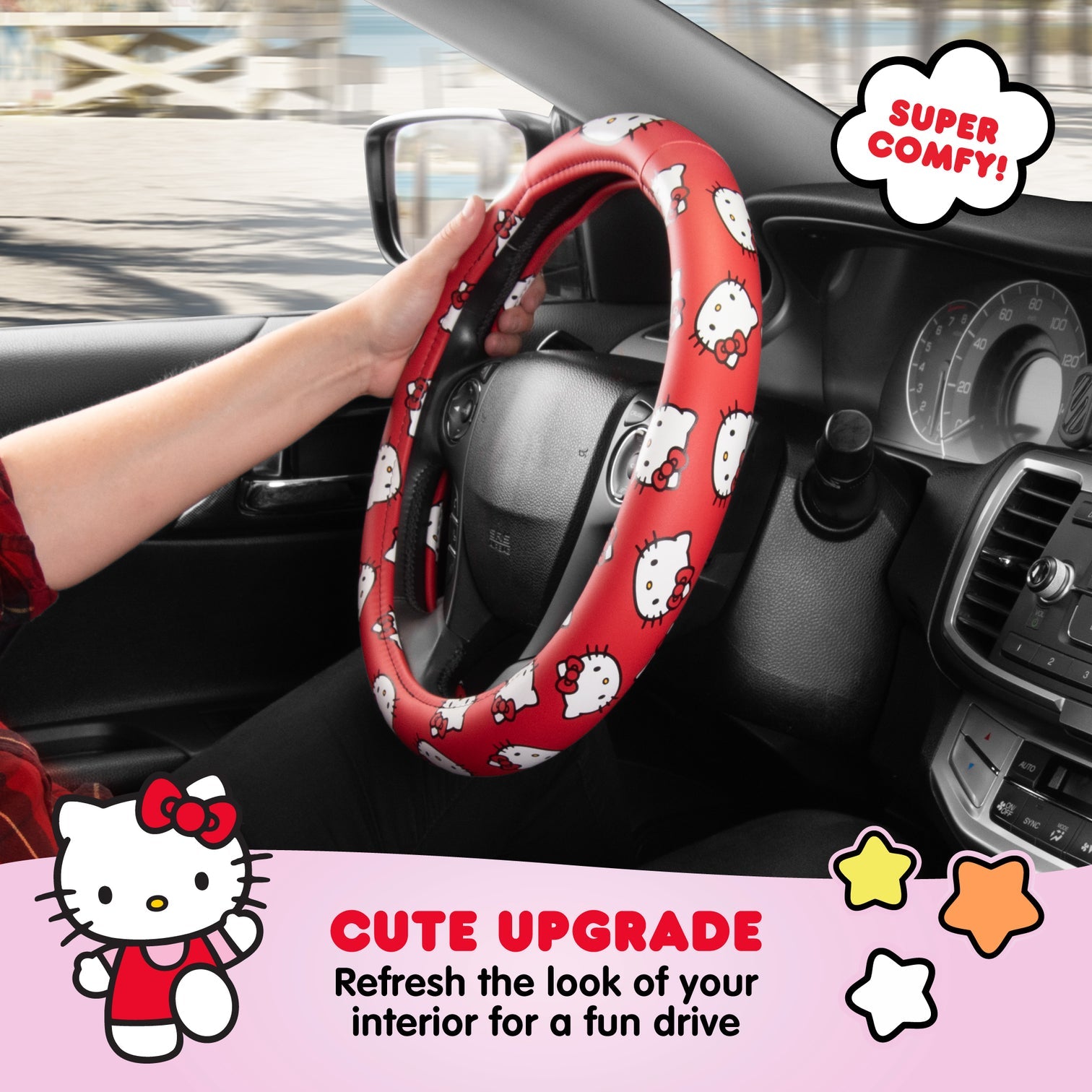 Hello Kitty Classic Red Steering Wheel Cover Cheap Sale Lowest Pice